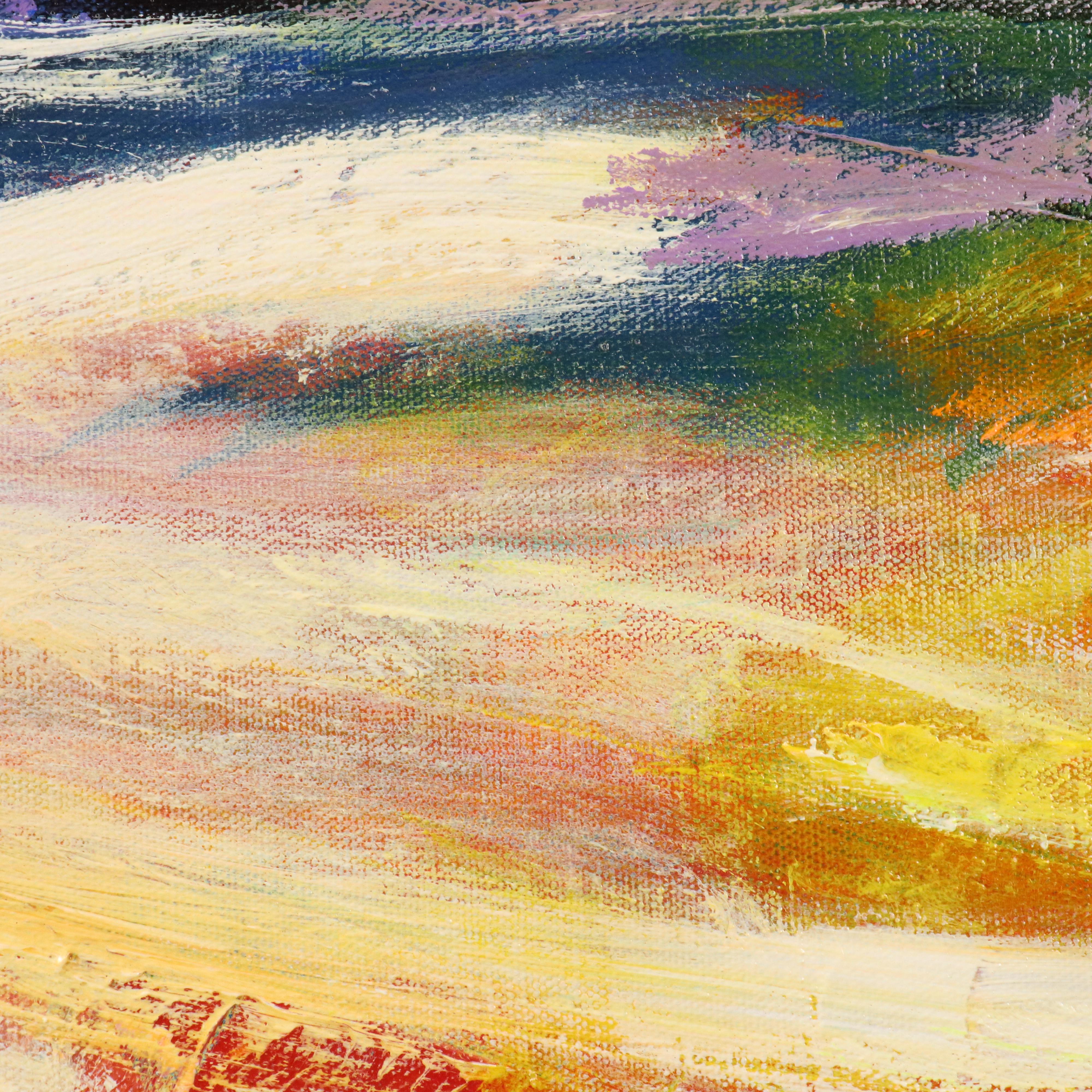 Robert Lackney Abstract Acrylic Painting "Touch," 21st Century