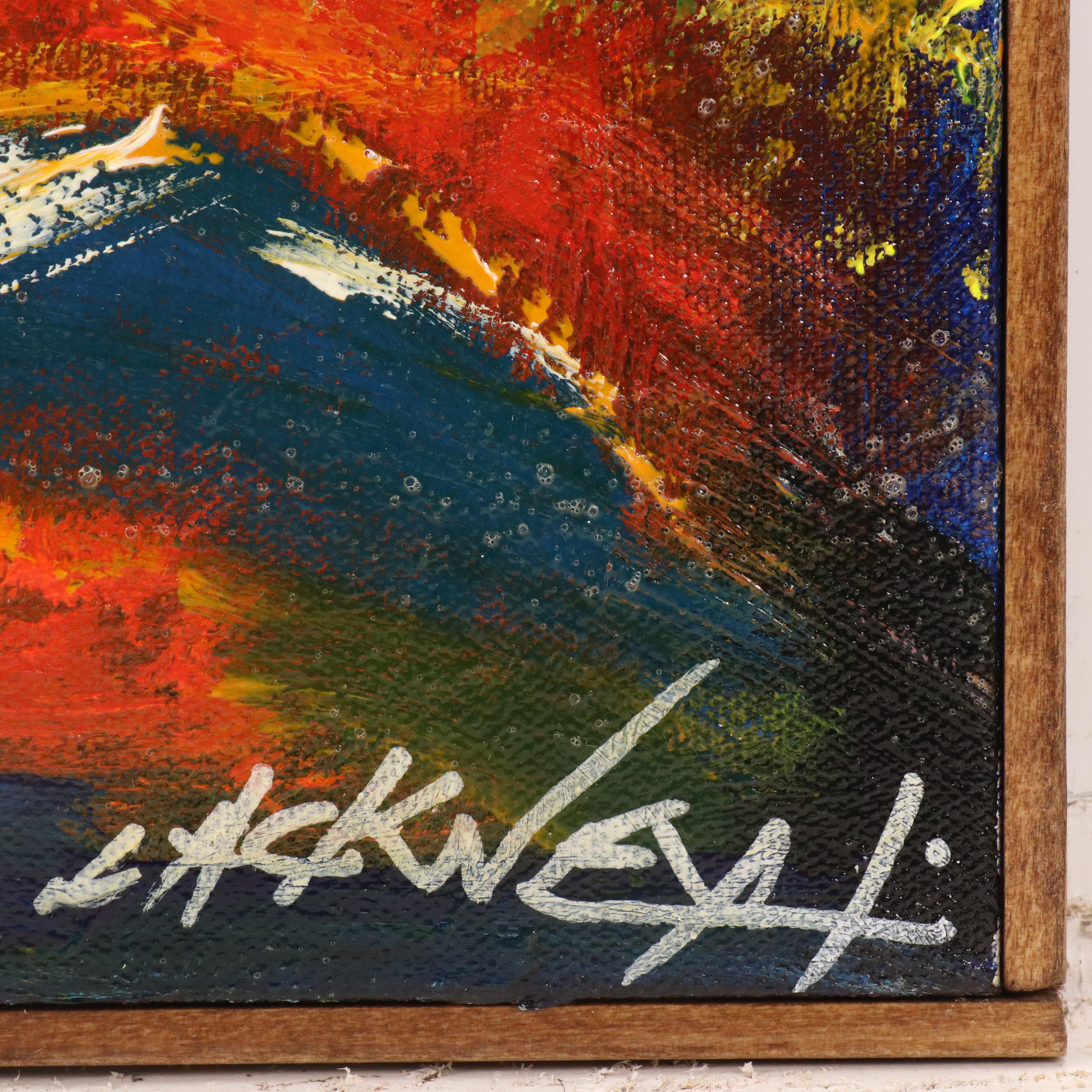 Robert Lackney Abstract Acrylic Painting "Touch," 21st Century