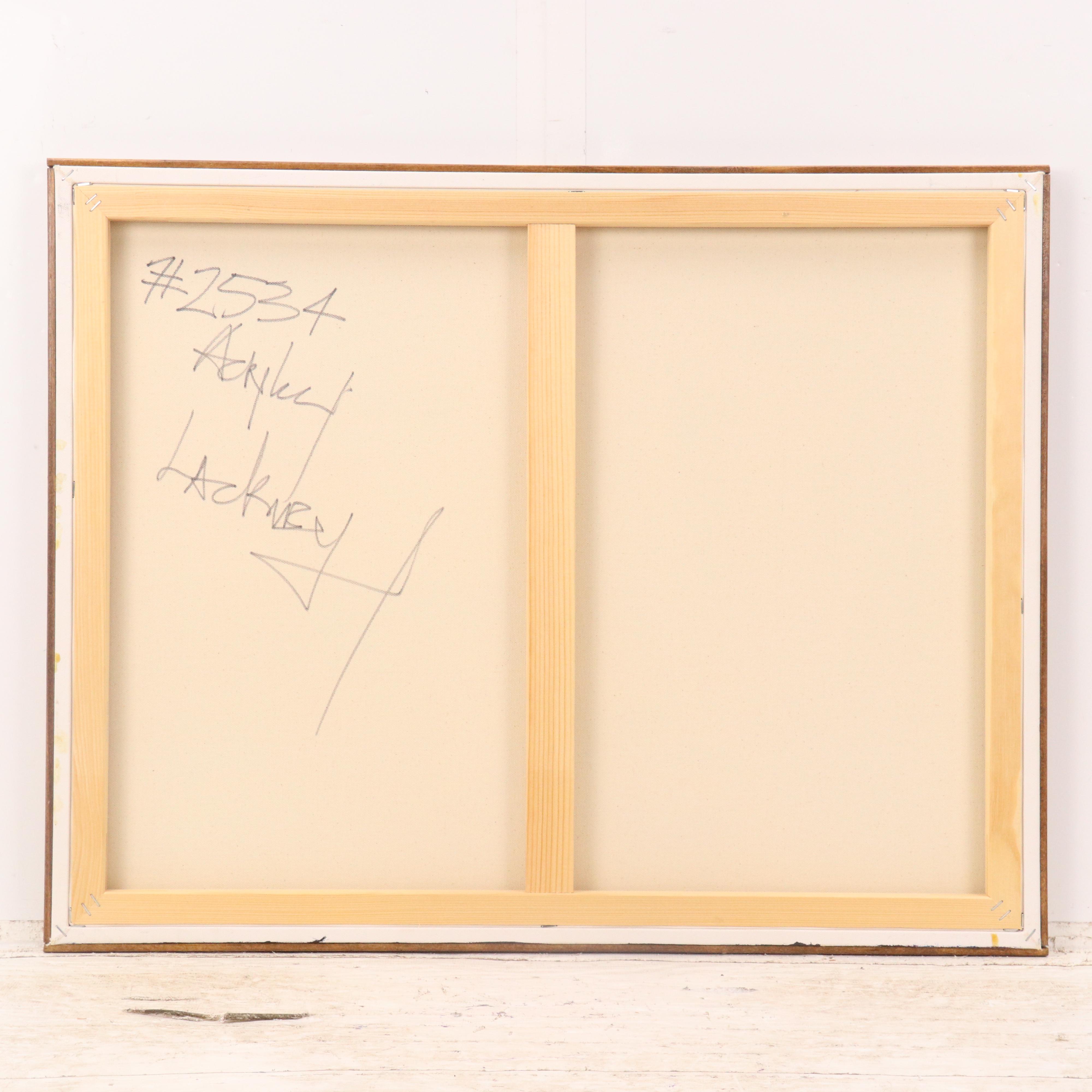 Robert Lackney Abstract Acrylic Painting "Touch," 21st Century