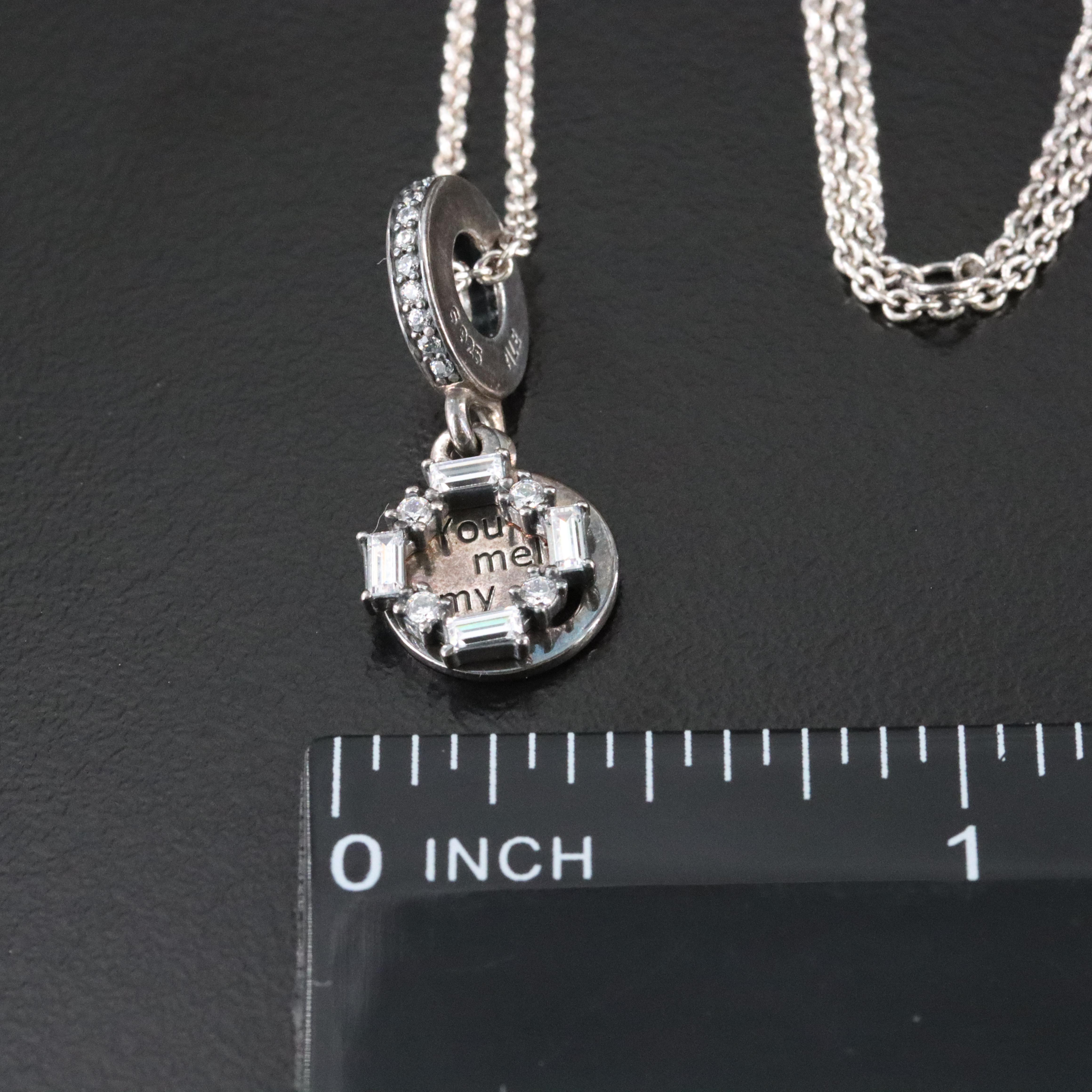 Pandora Sterling Necklace and Earrings with Swarovski Bracelet