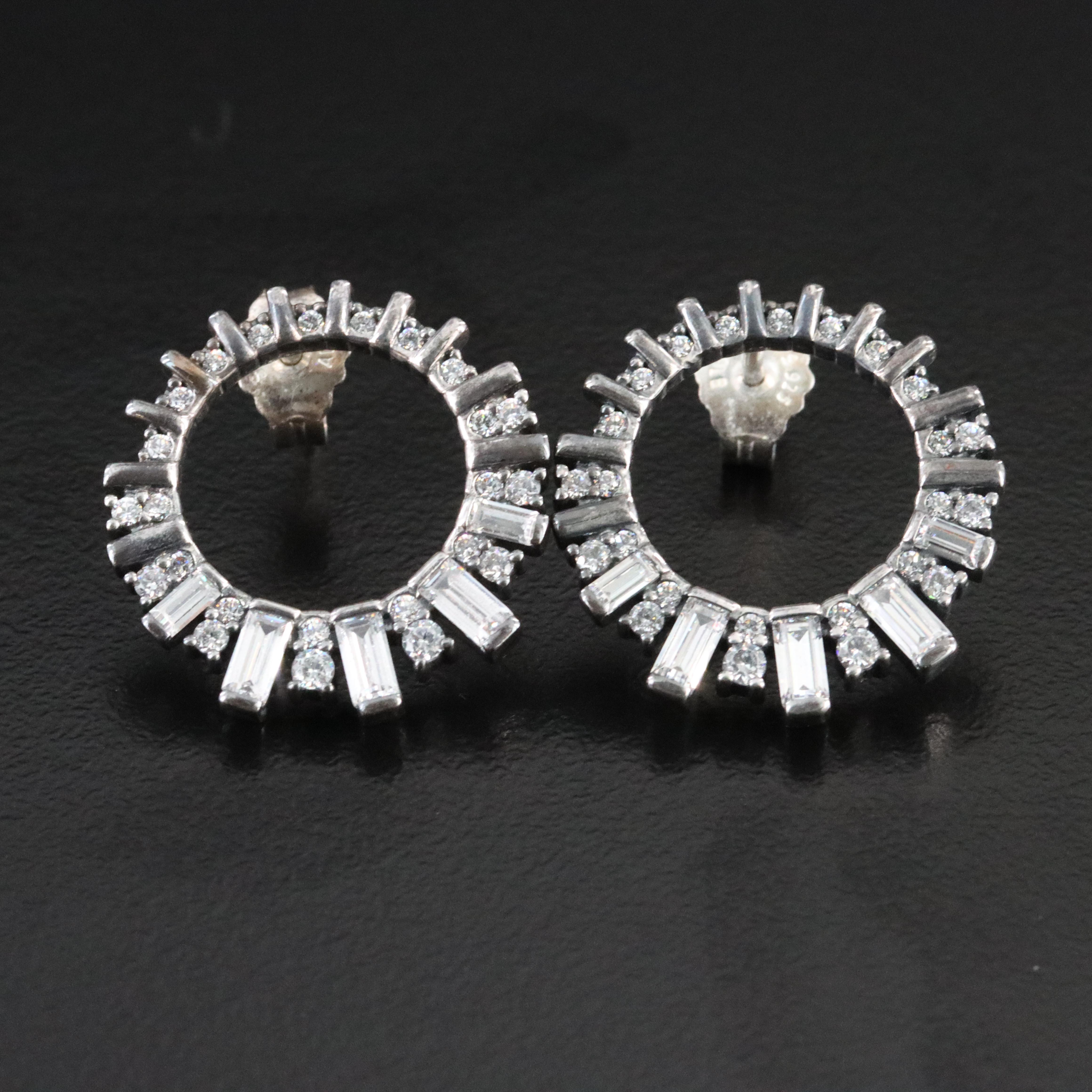 Pandora Sterling Necklace and Earrings with Swarovski Bracelet