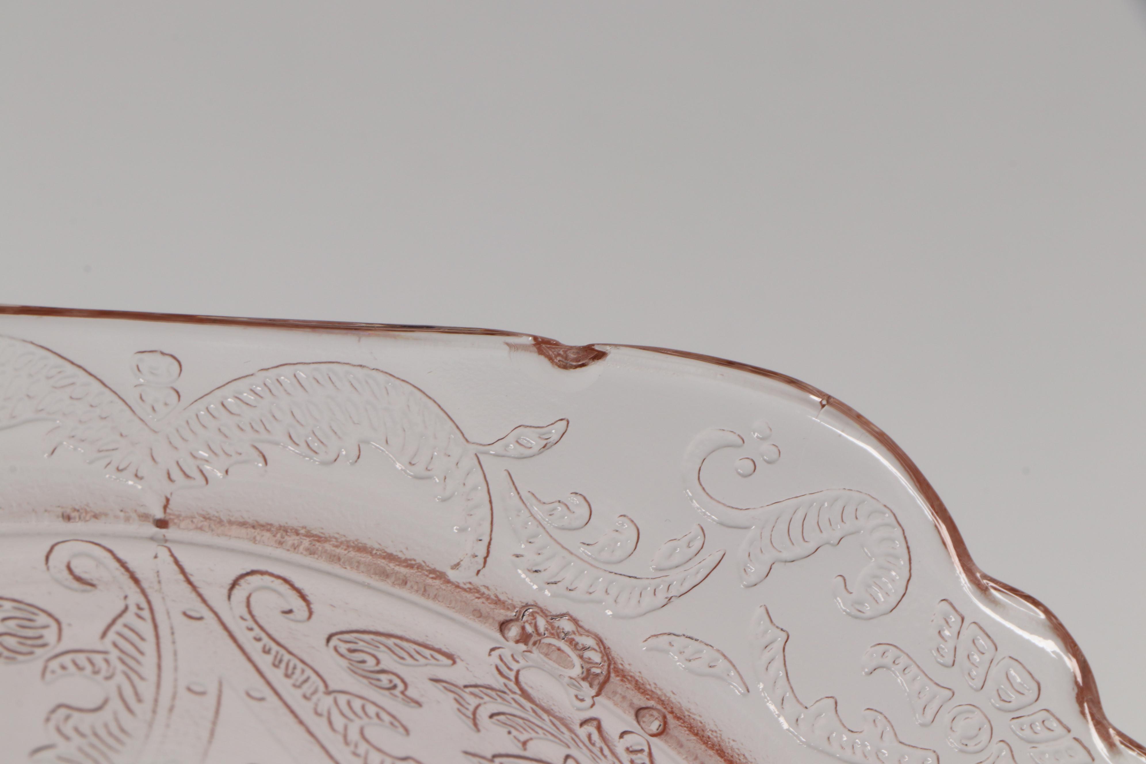 Federal Glass "Madrid Pink" Depression Glass Salad Plates and Bowls, 1932-1939