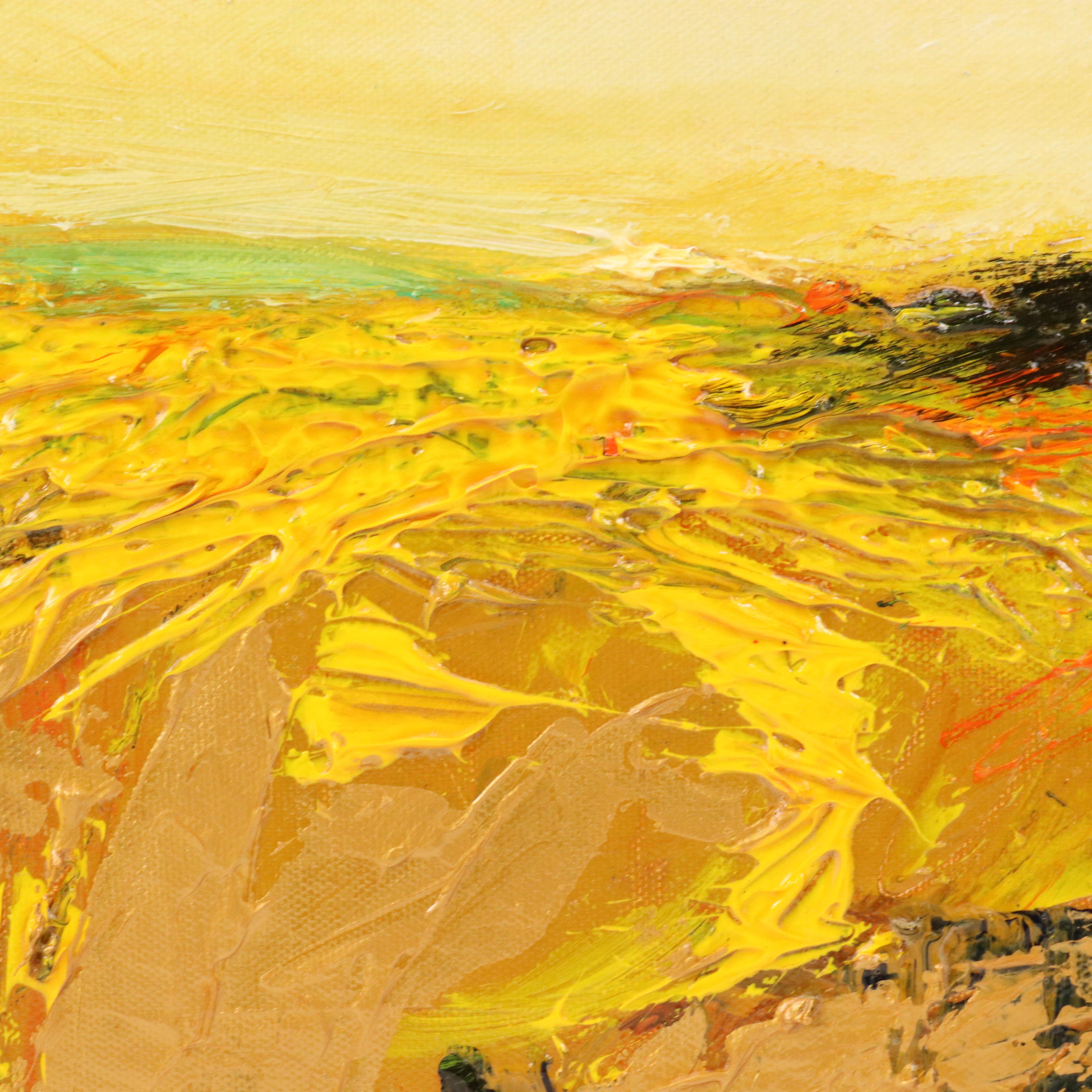 Robert Lackney Stylized Landscape Acrylic Painting "Splendor," 21st Century