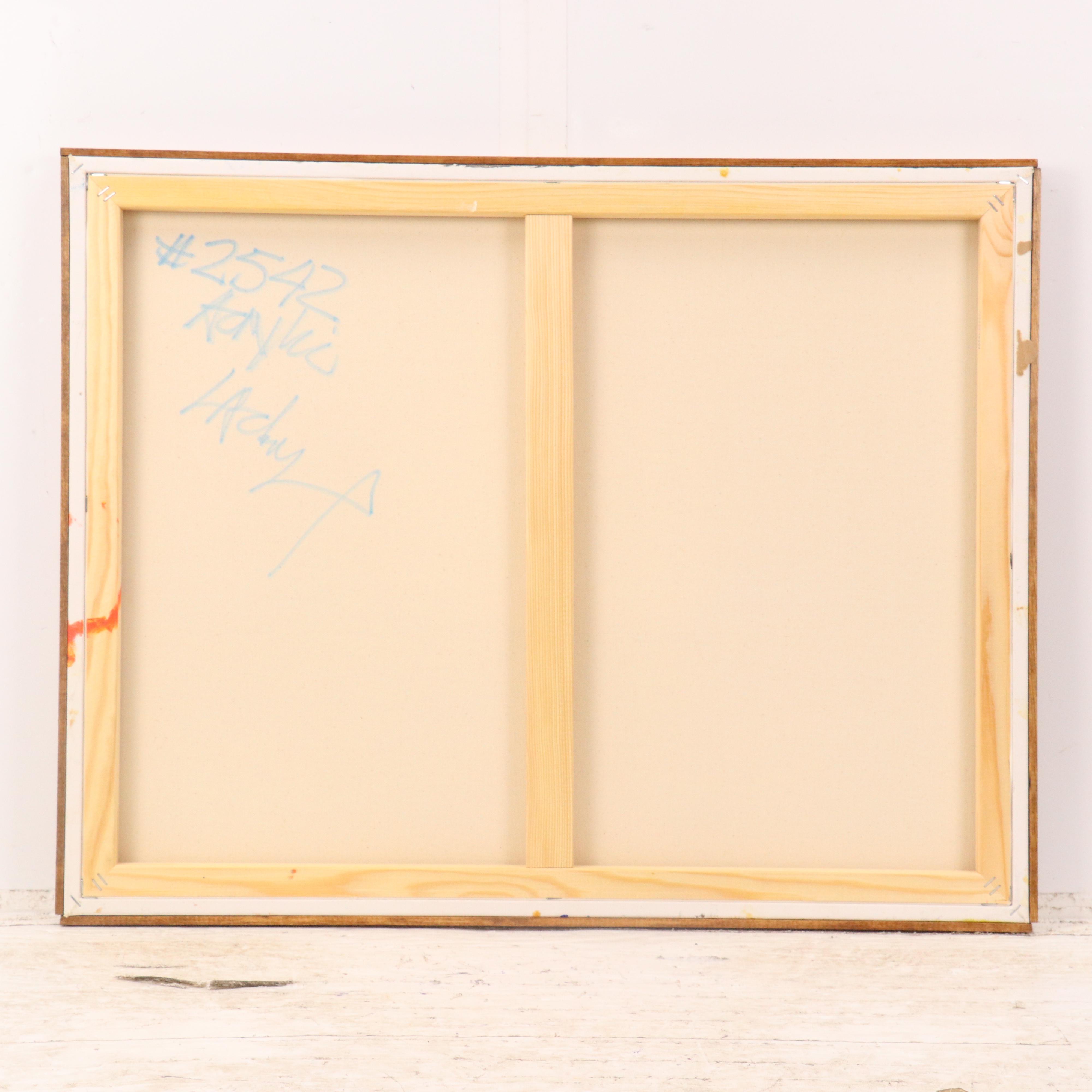 Robert Lackney Stylized Landscape Acrylic Painting "Splendor," 21st Century