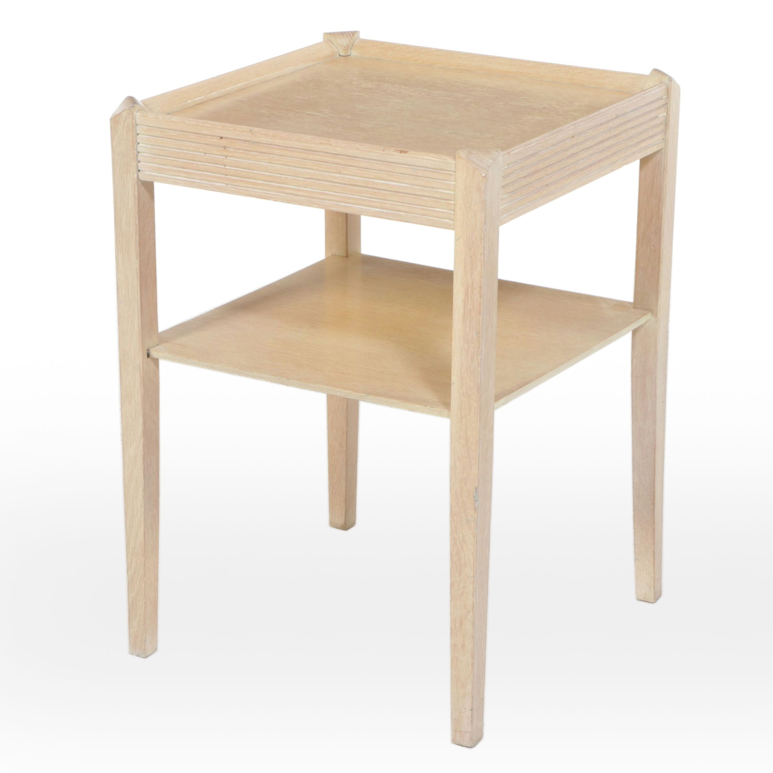 Modernist Style Blonde Wood End Table