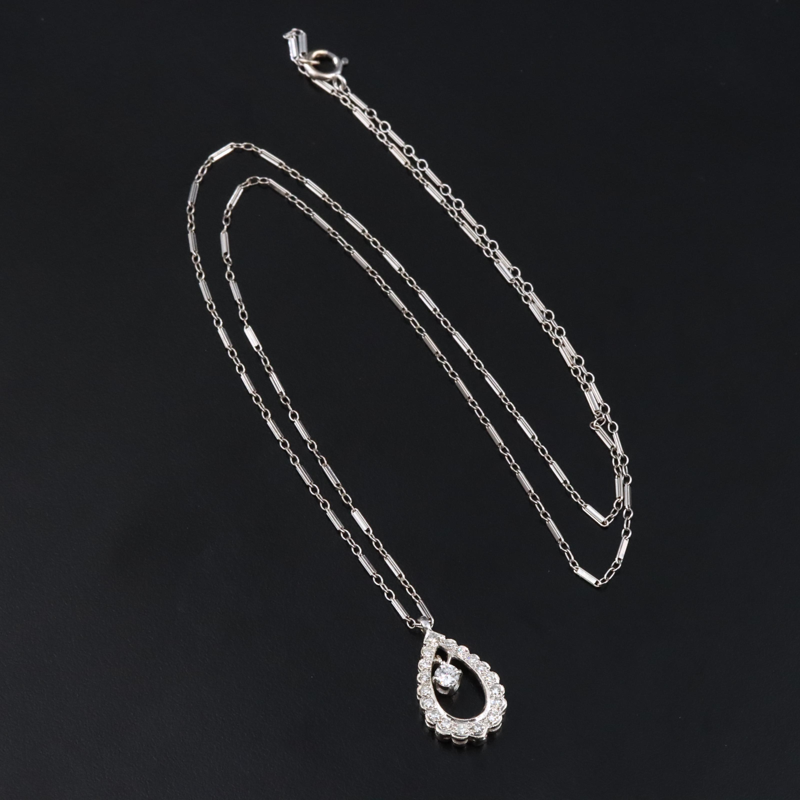 14K 0.45 CTW Diamond Pendant Necklace