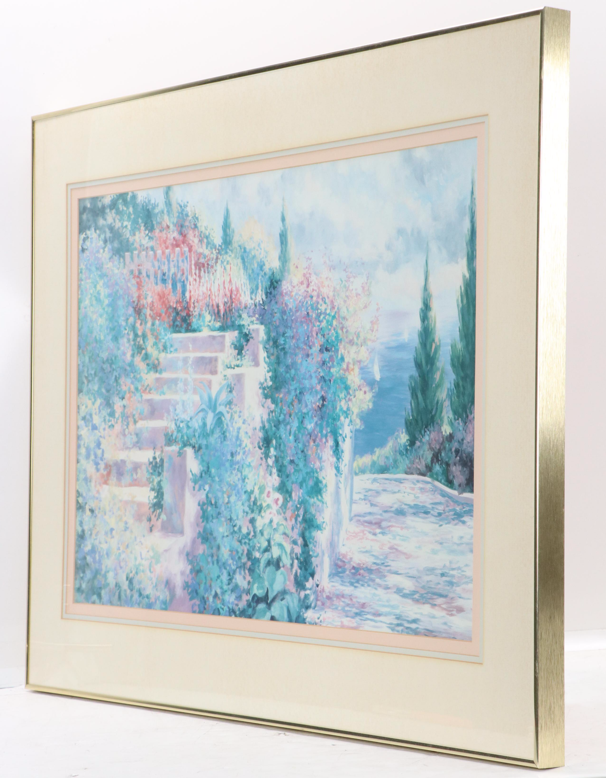 Coastal Offset Lithograph "Bay Path," Late 20th Century