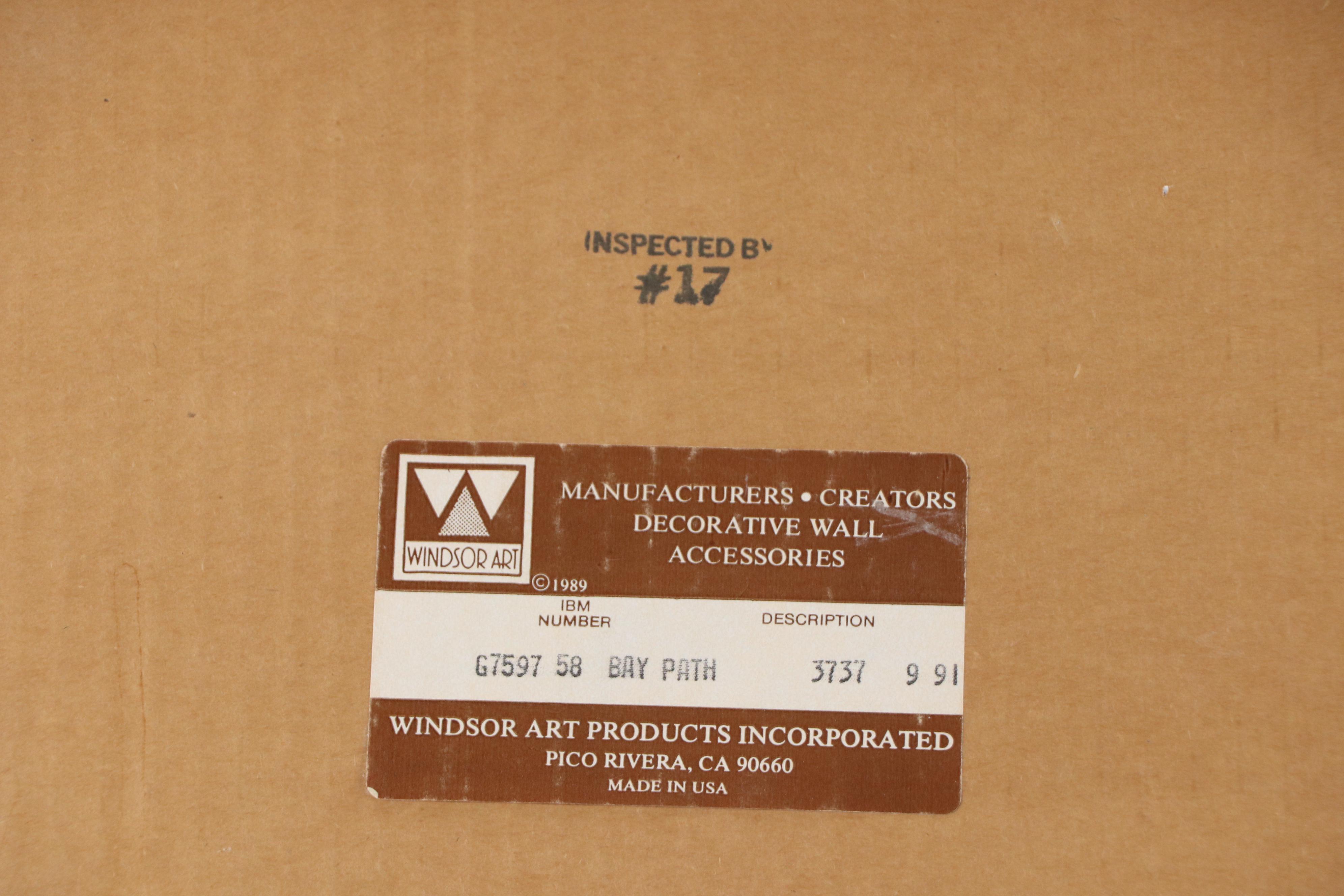 Coastal Offset Lithograph "Bay Path," Late 20th Century