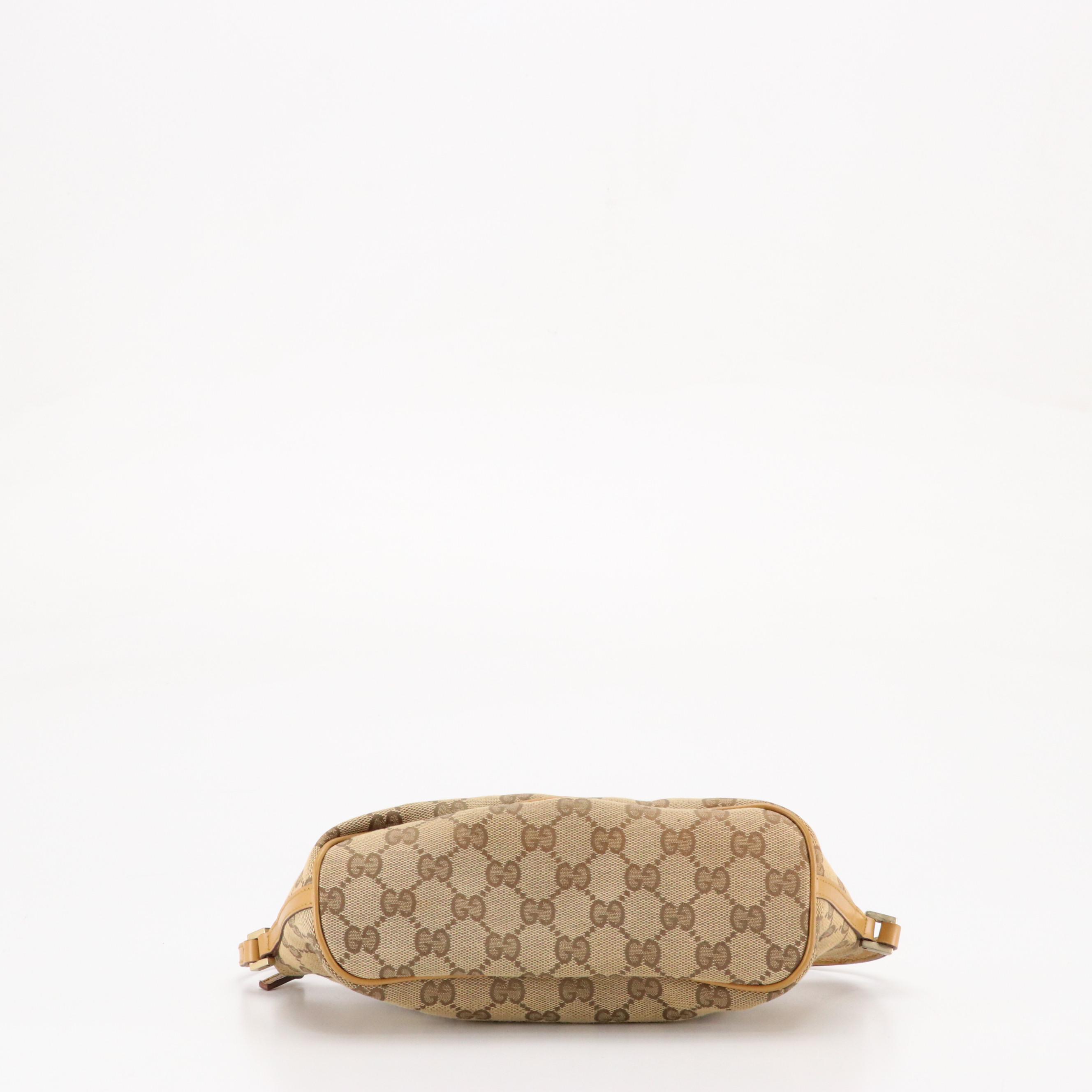 Gucci Boat Pochette in Monogram Canvas and Leather Trim