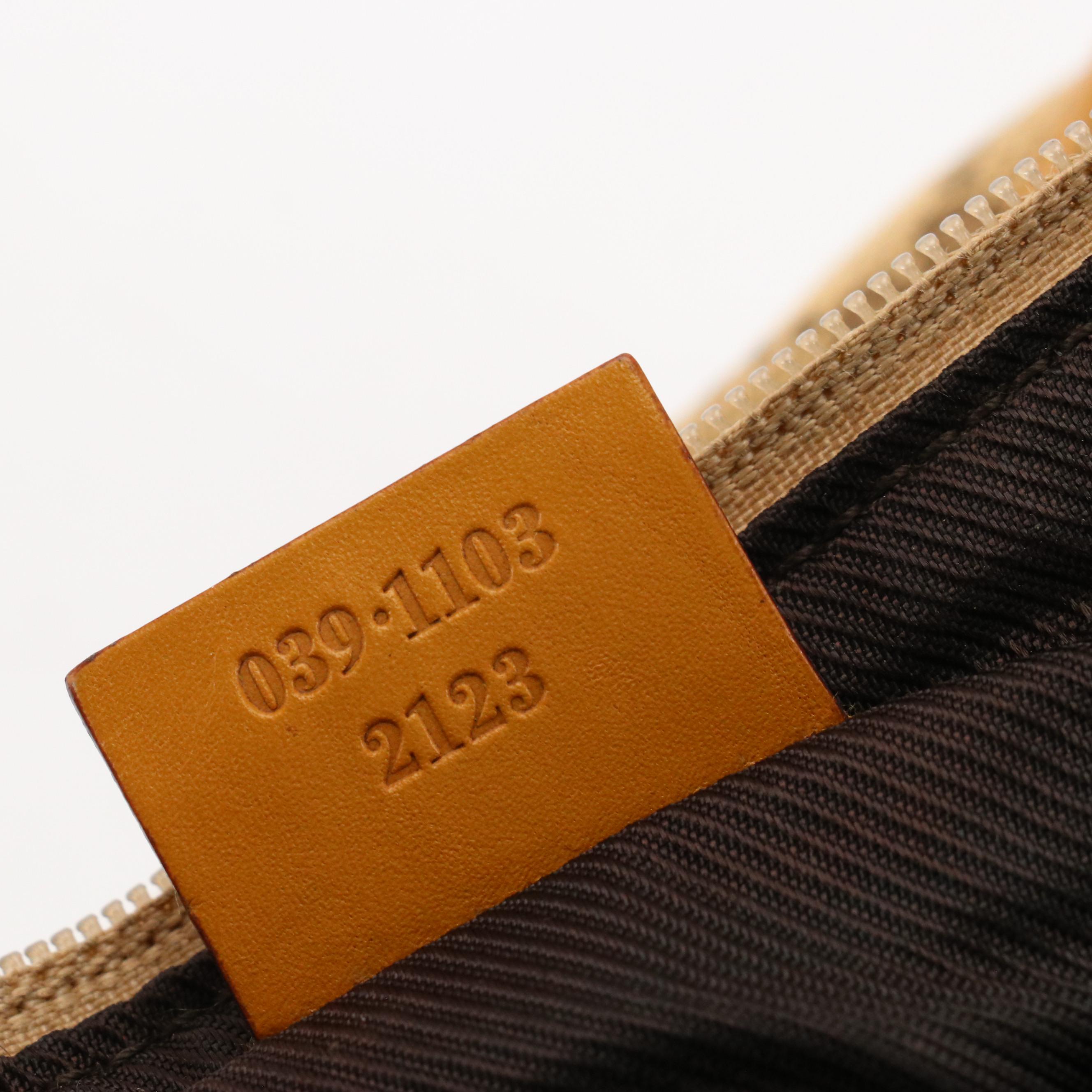 Gucci Boat Pochette in Monogram Canvas and Leather Trim