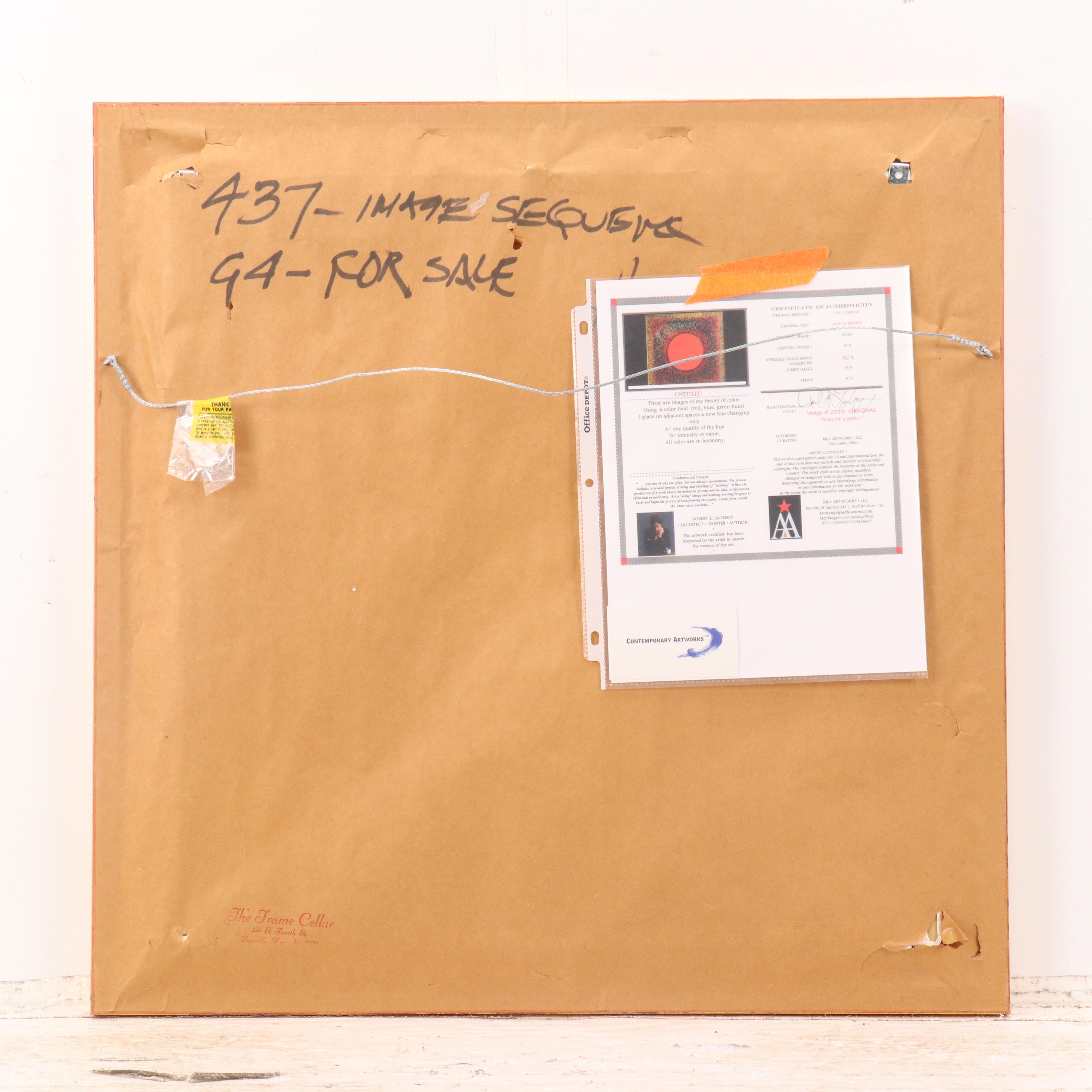 Robert Lackney Abstract Oil Painting, 21st Century