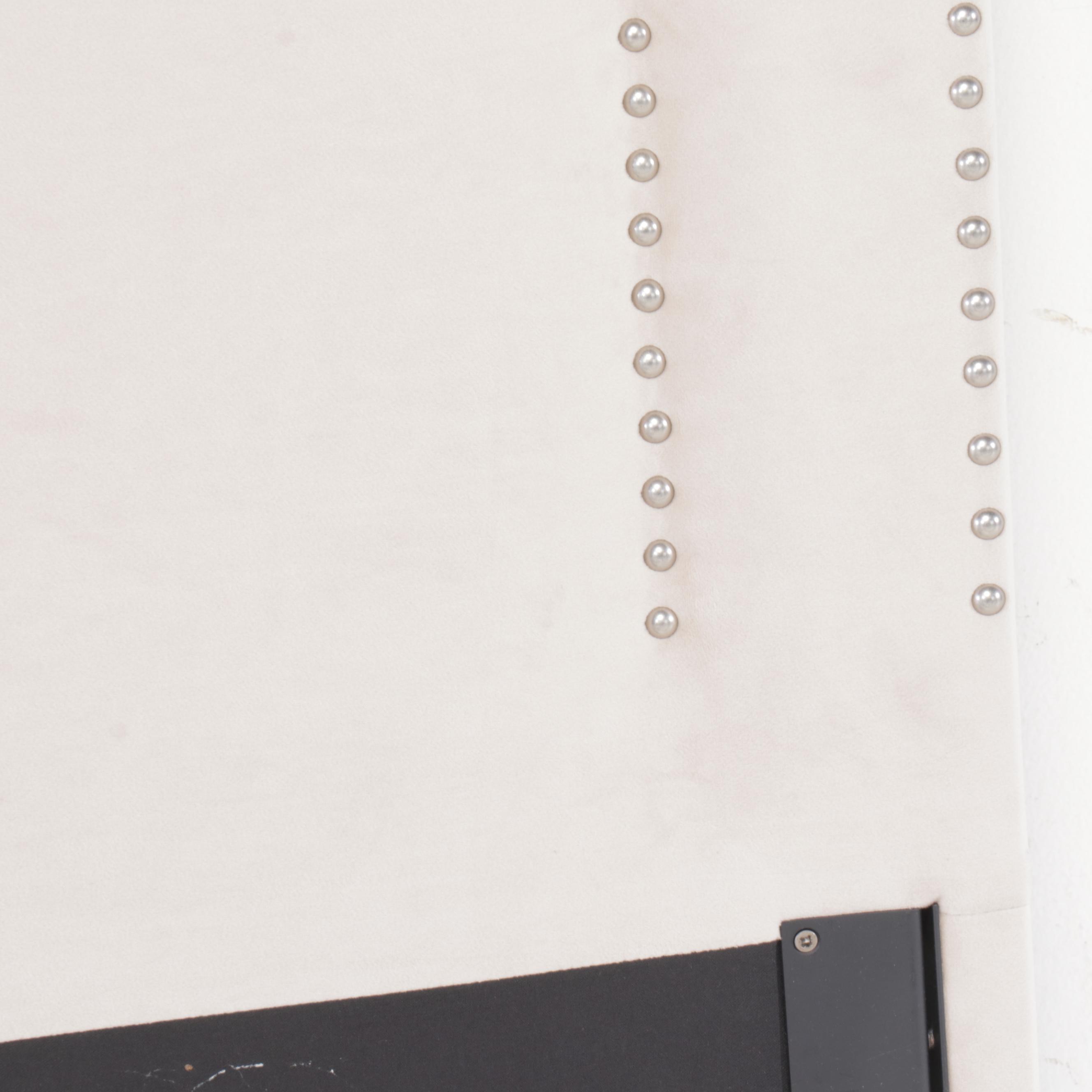 Pottery Barn "Tamsen" Upholstered King Size Headboard with Metal Frame