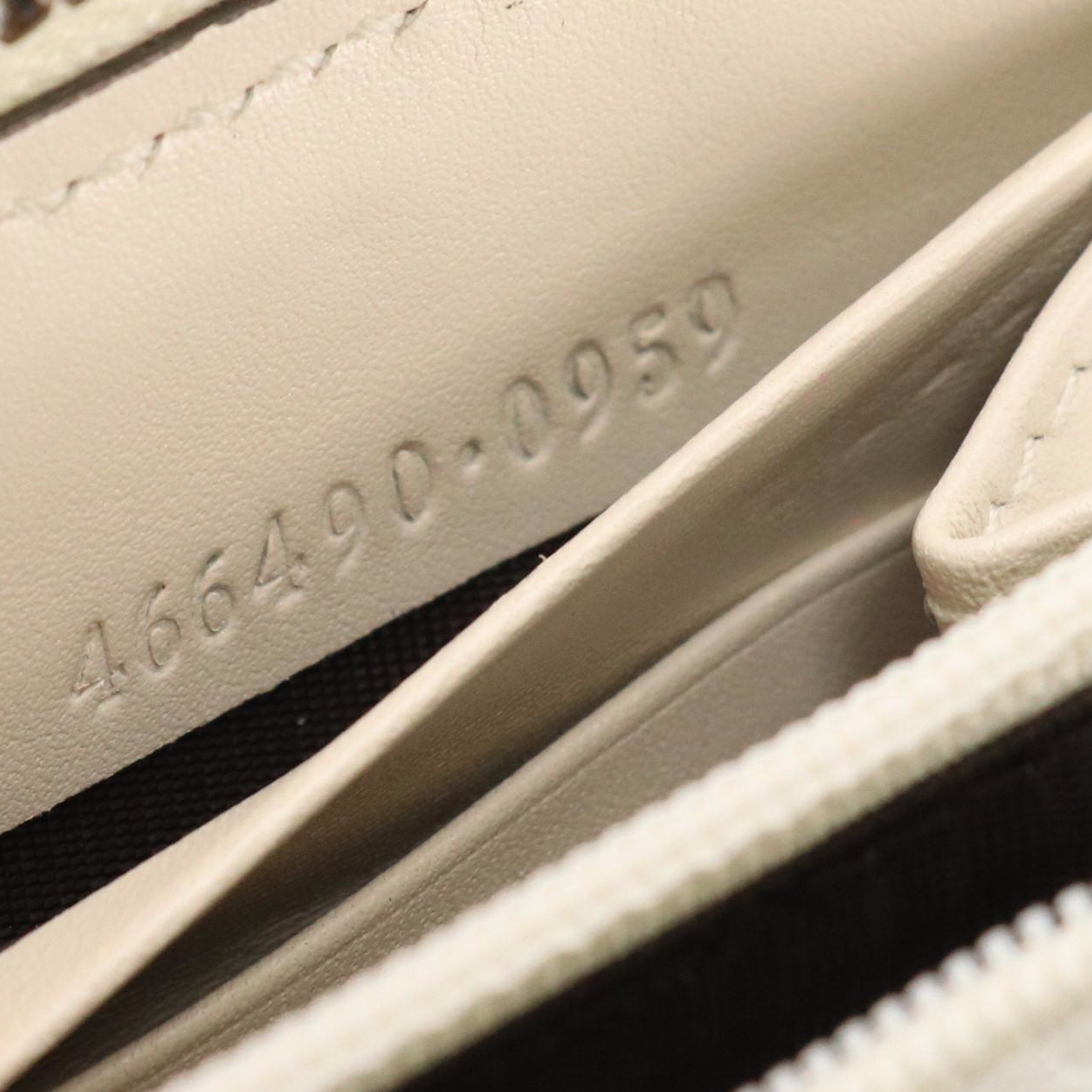 Gucci GG Marmont Trompe-l'œil Wristlet Wallet in Off-White Leather