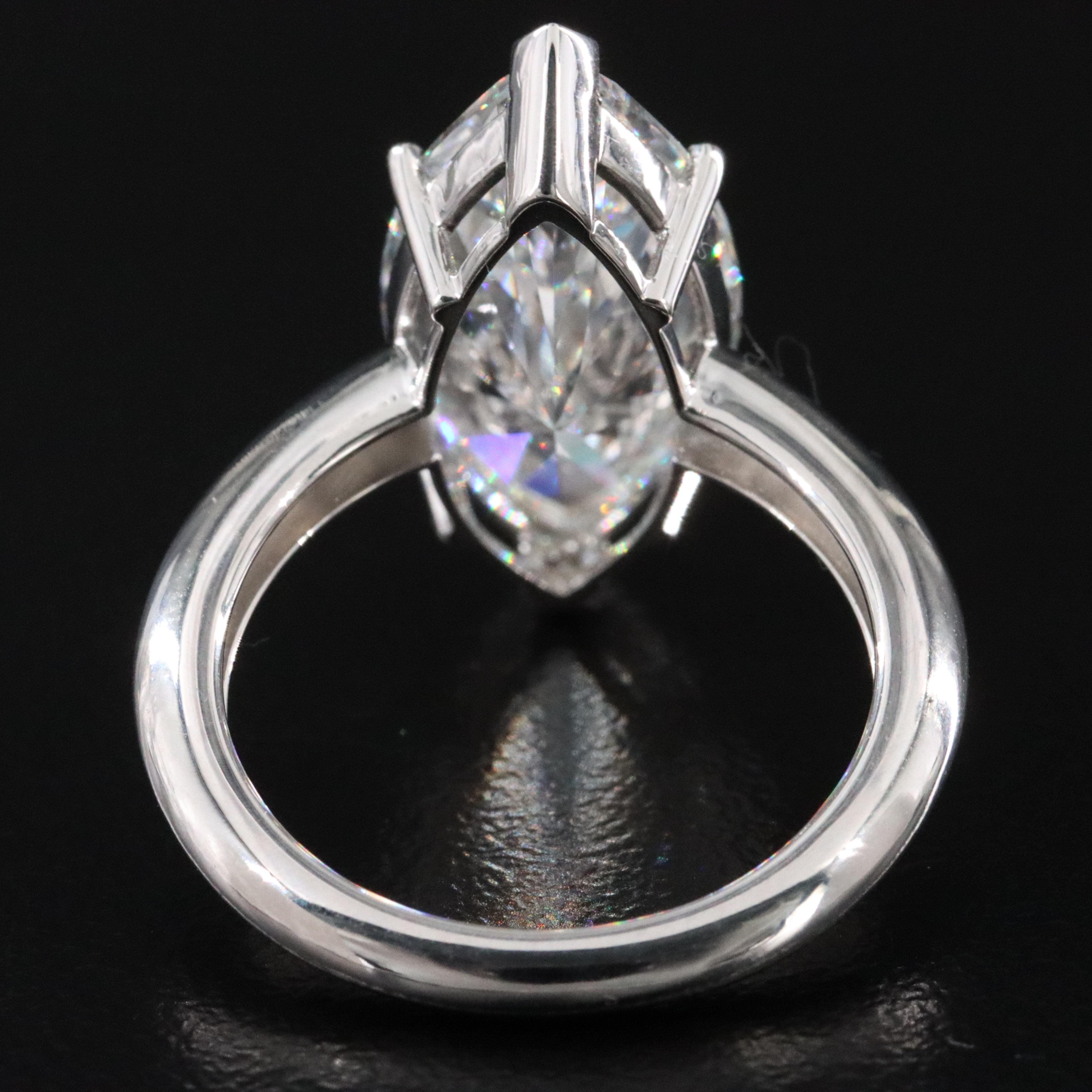 Platinum 5.66 CT Lab Grown Diamond Solitaire Ring with IGI Report