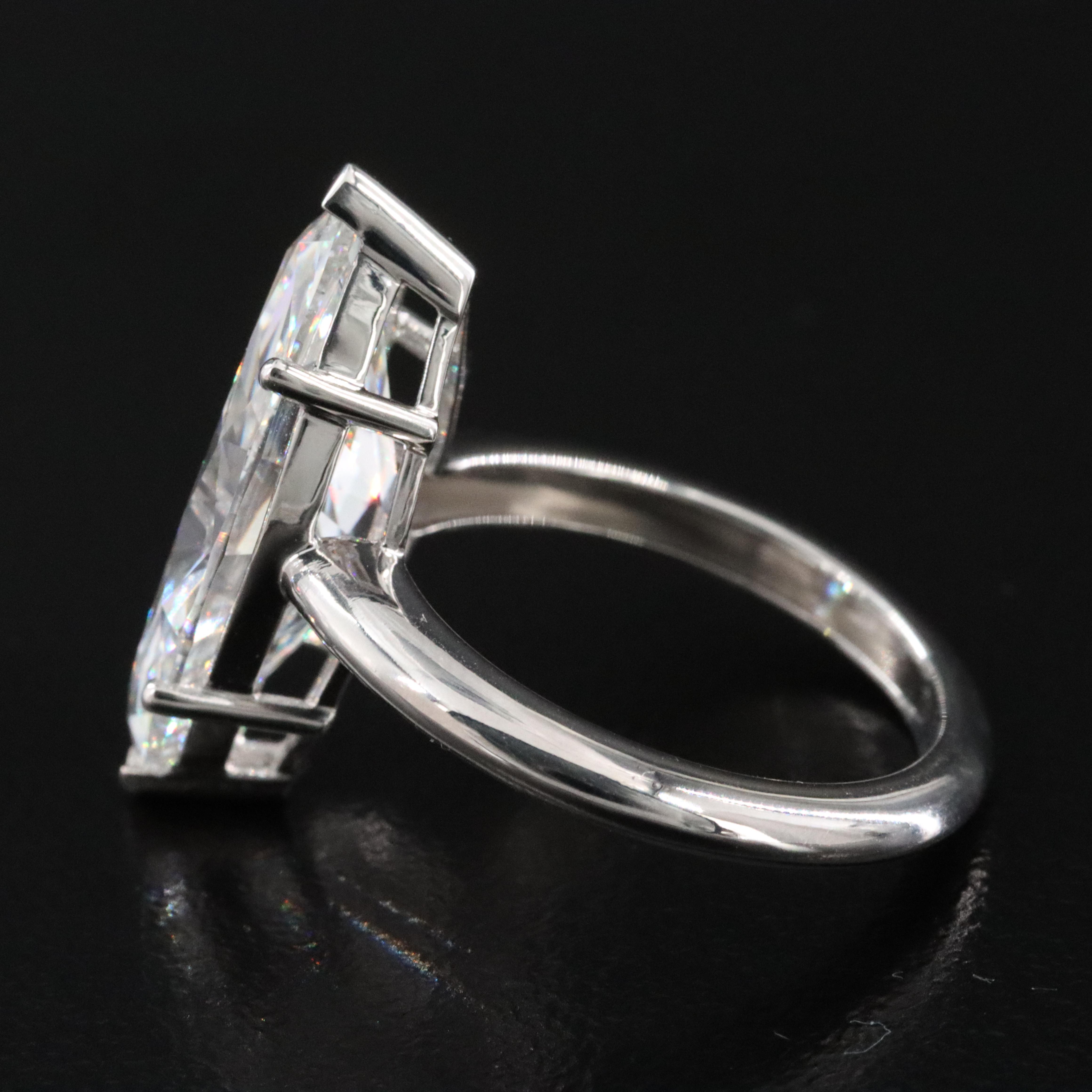 Platinum 5.66 CT Lab Grown Diamond Solitaire Ring with IGI Report