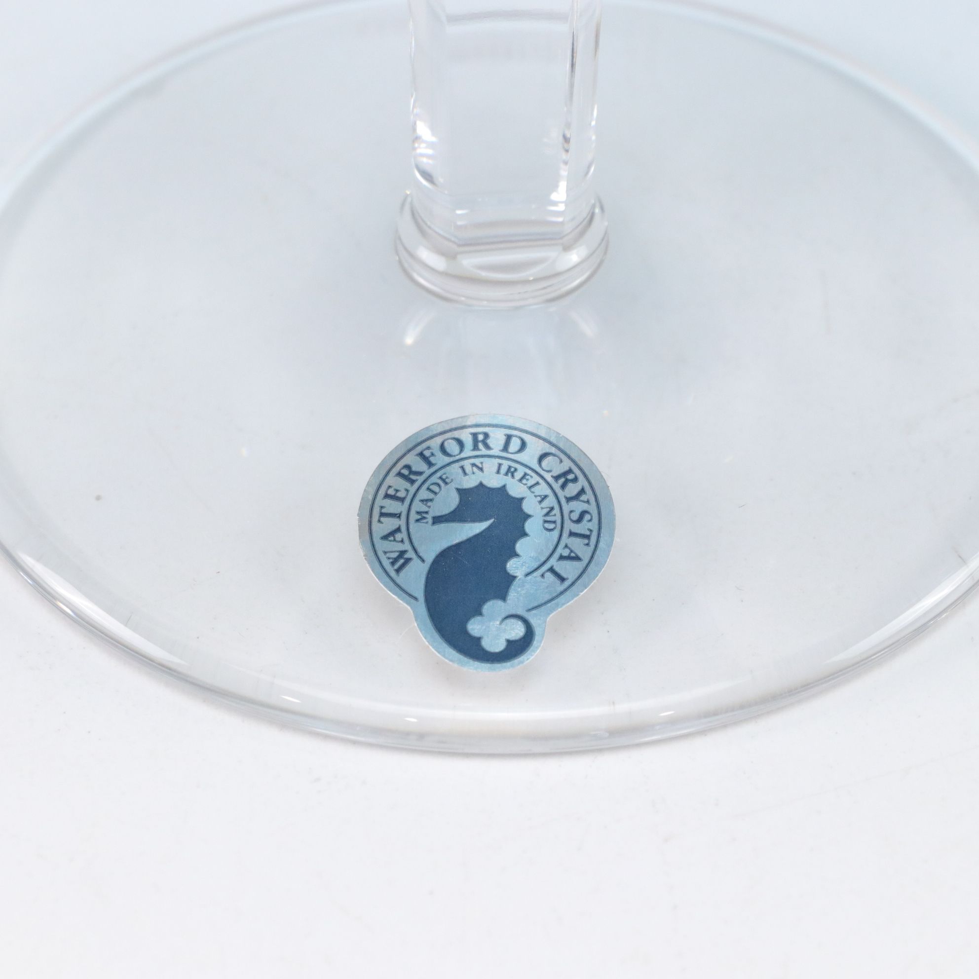 Waterford Crystal "Eclipse" Turquoise Martini Glasses, Pair In Box