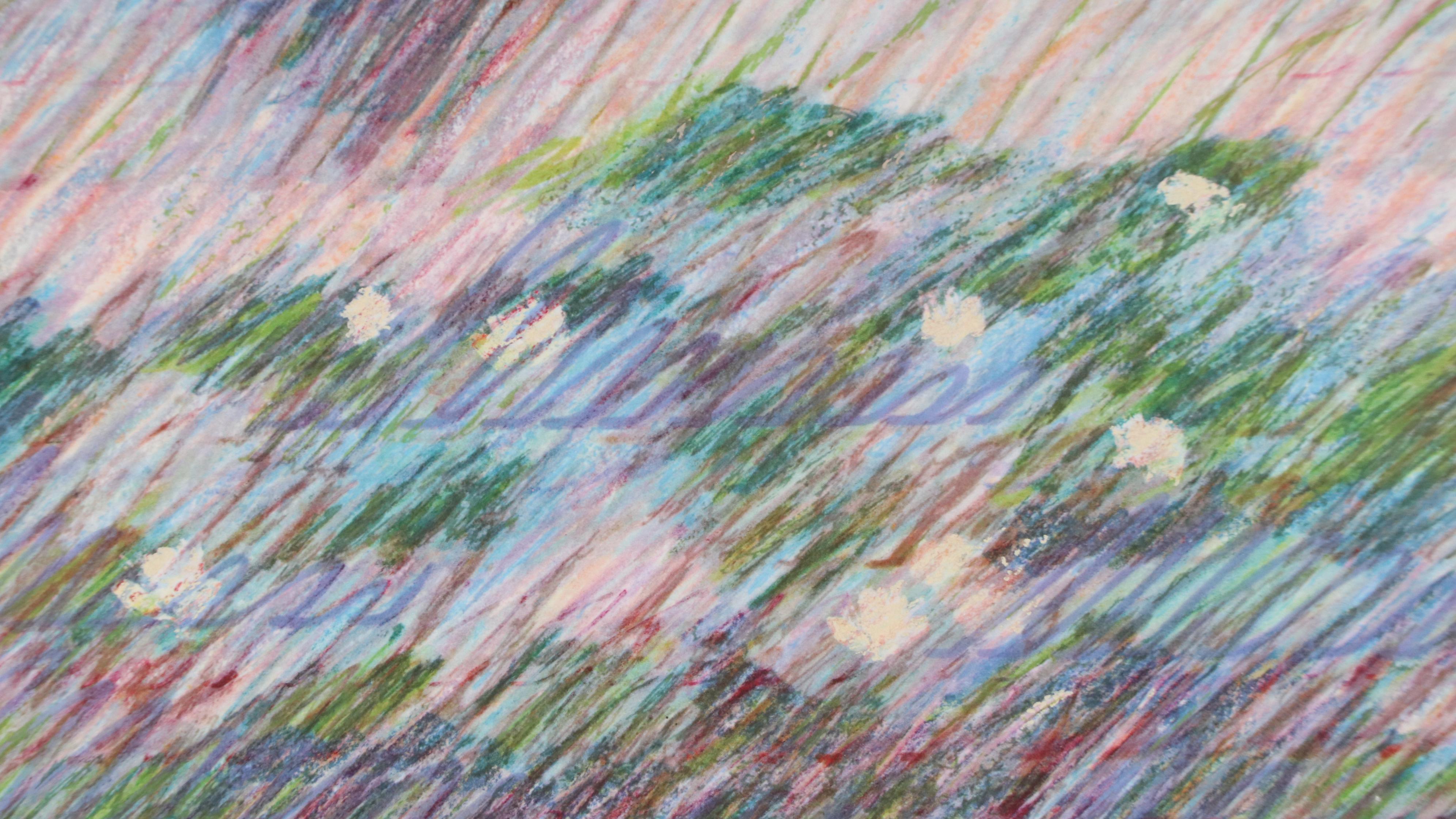 Marcus Uzilevsky Color Lithograph "Reflections of Monet," 1982