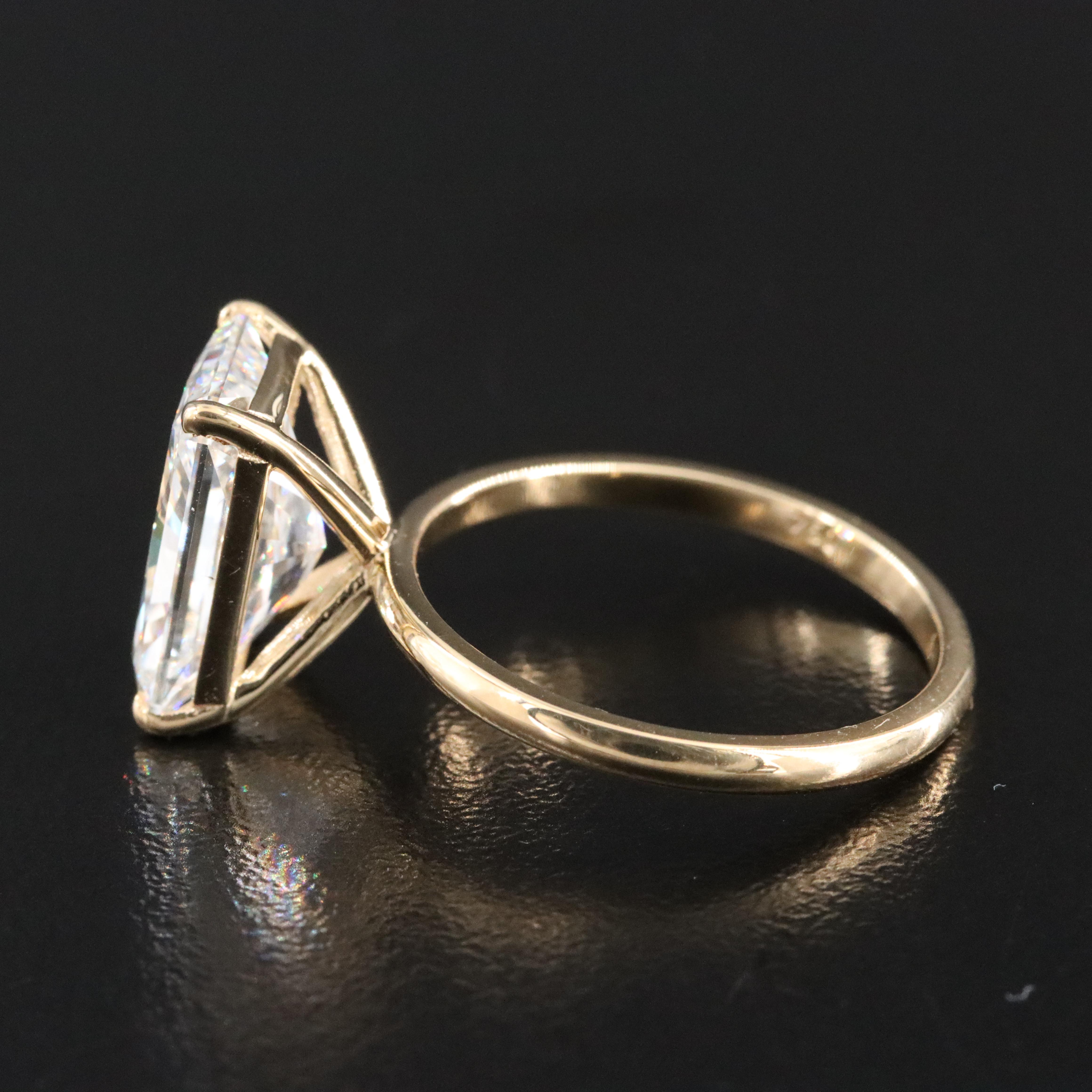 18K 5.01 CT Lab Grown Diamond Solitaire Ring with IGI Report