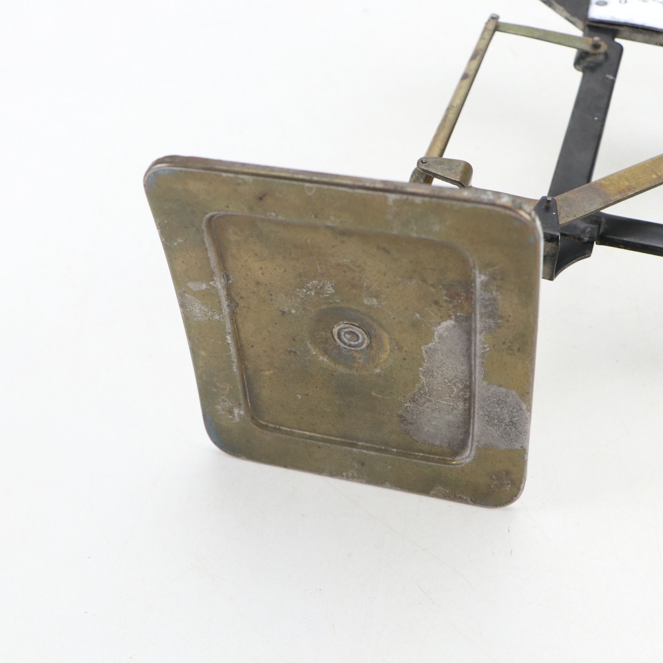 Antique German Brass and Enamel Pendulum Letter Scale