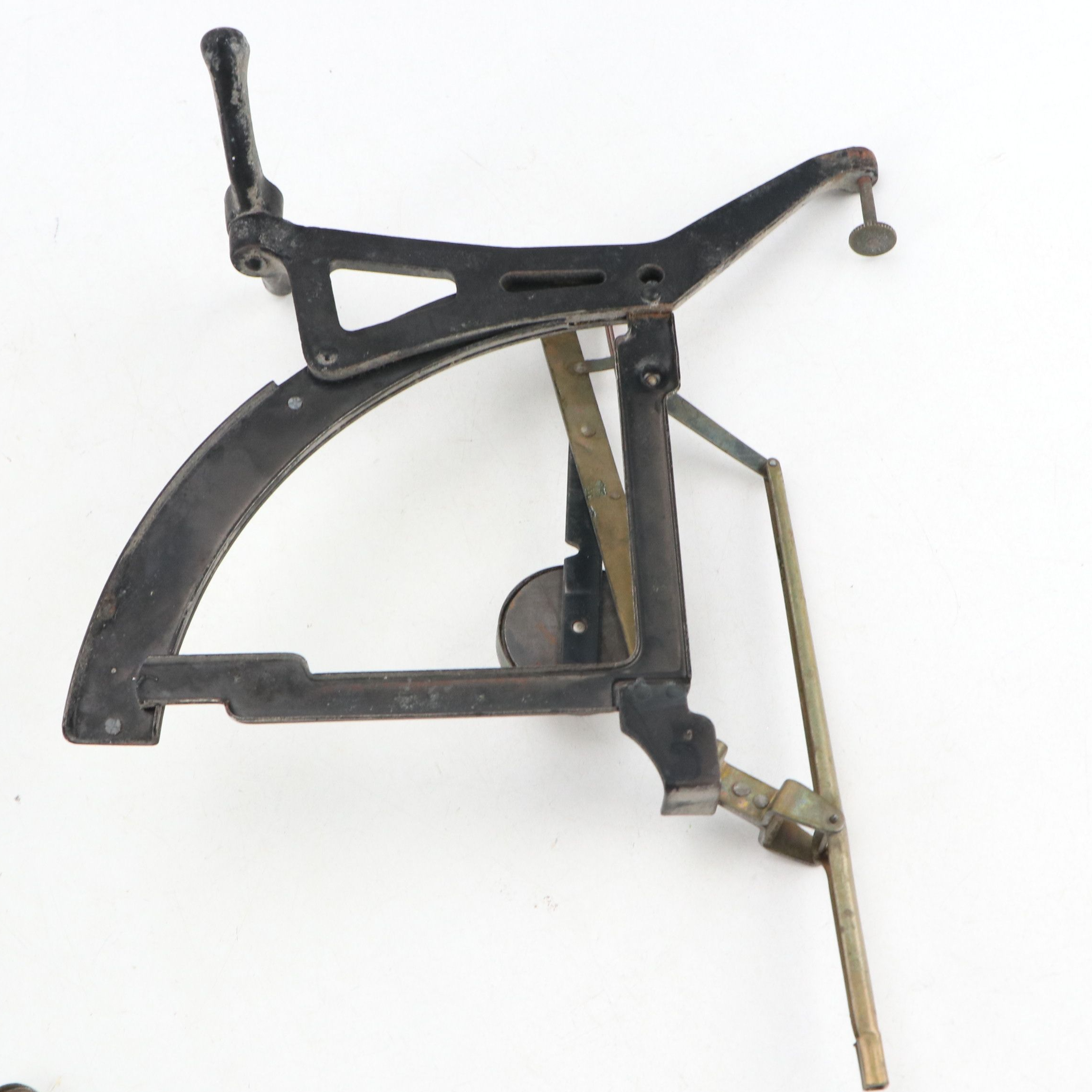 Antique German Brass and Enamel Pendulum Letter Scale