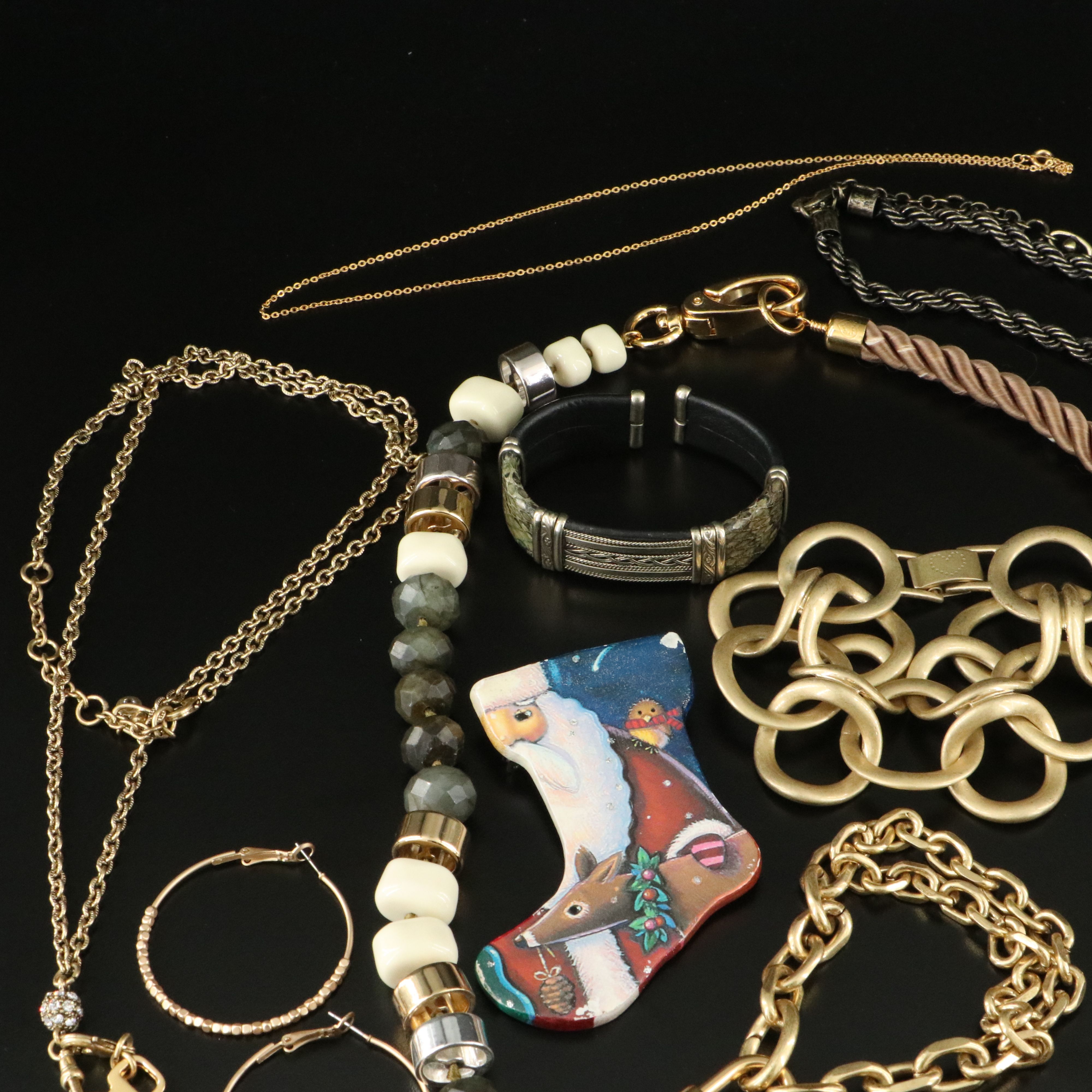 Labradorite, Faux Pearl and Rhinestones Featured in Jewelry Collection