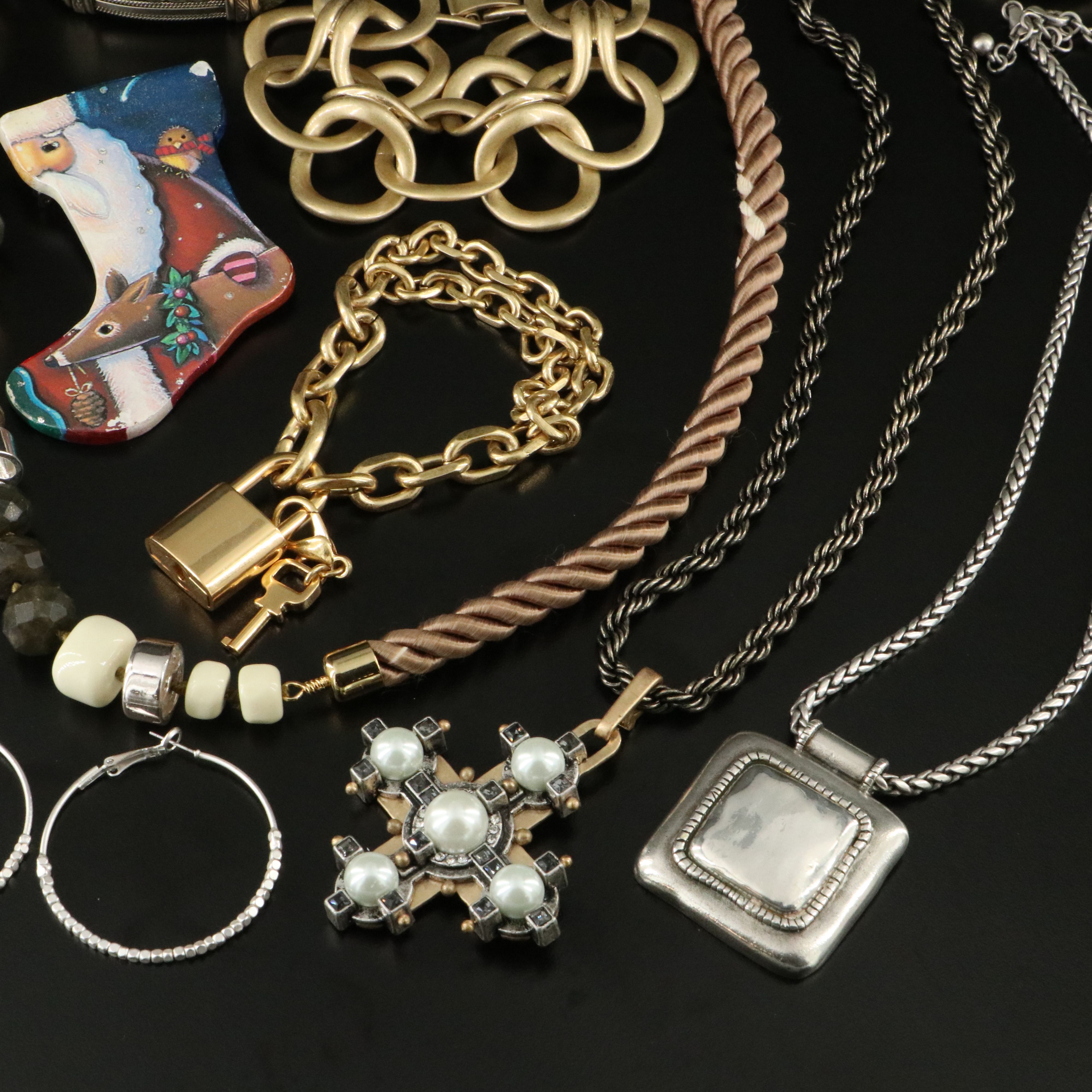 Labradorite, Faux Pearl and Rhinestones Featured in Jewelry Collection
