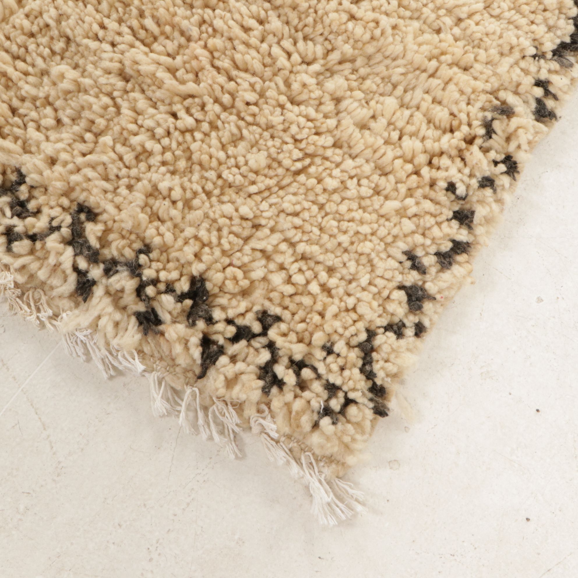 Two Hand-Knotted Moroccan Berber Accent Rugs