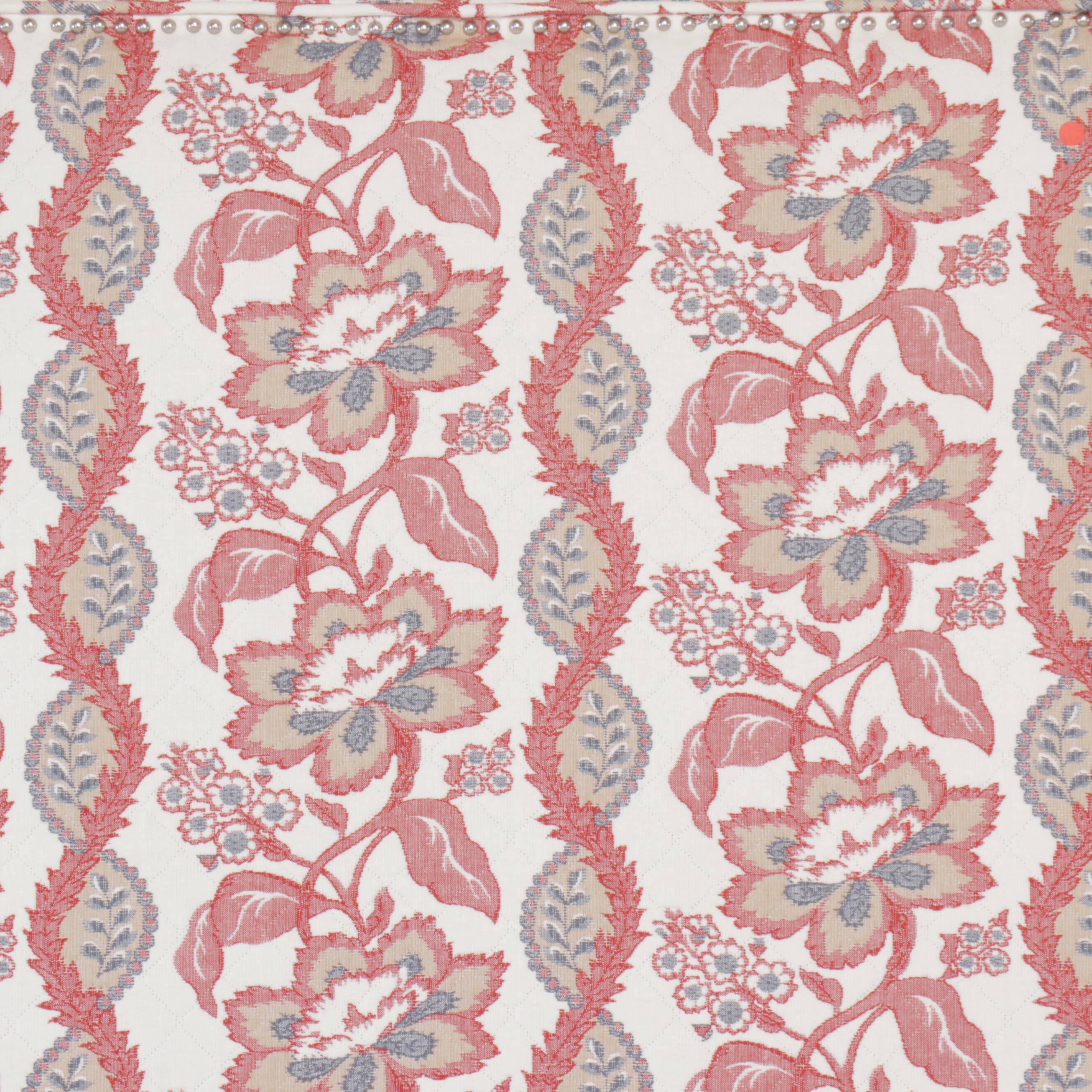 Baroque Brocade Style Upholstered Twin Headboard