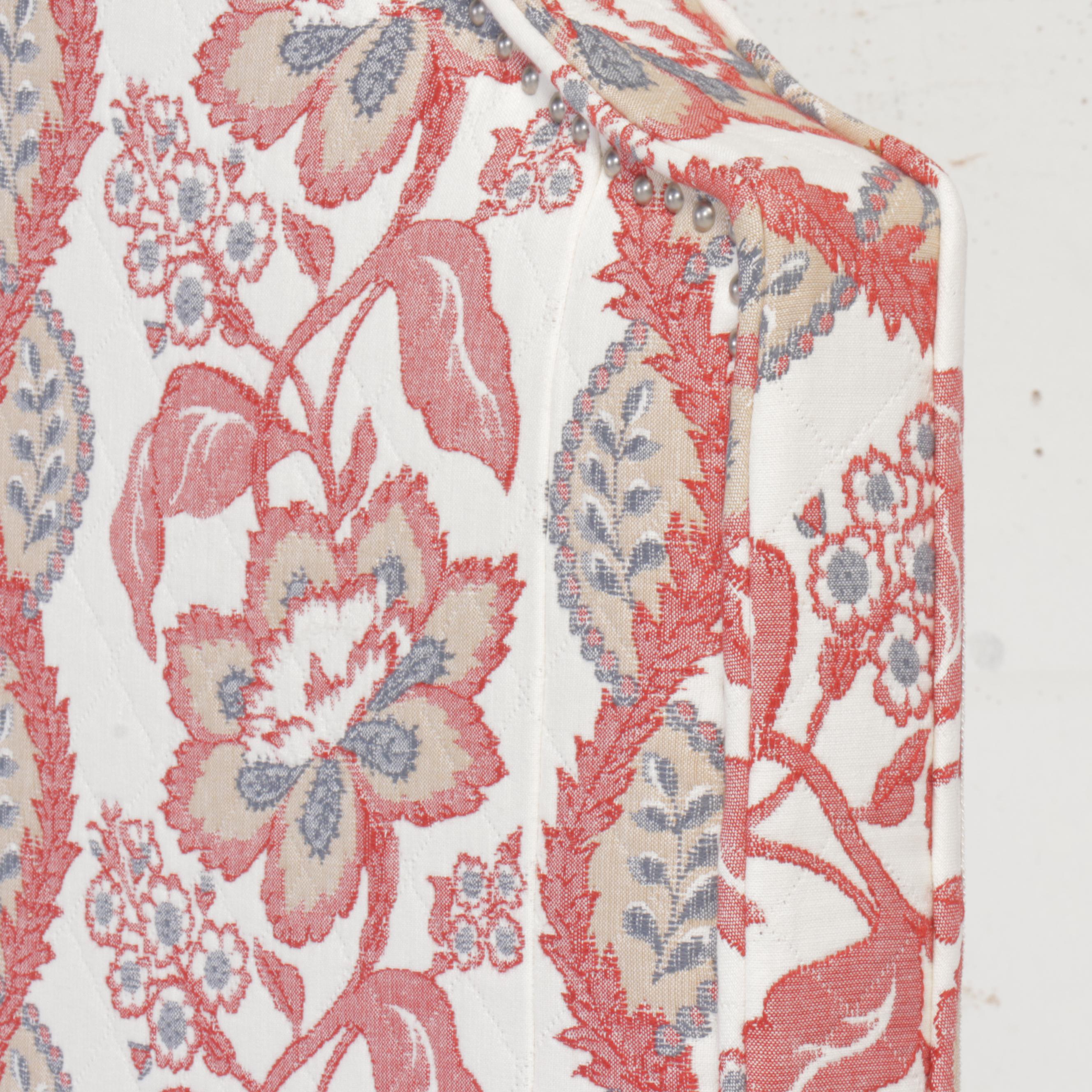 Baroque Brocade Style Upholstered Twin Headboard