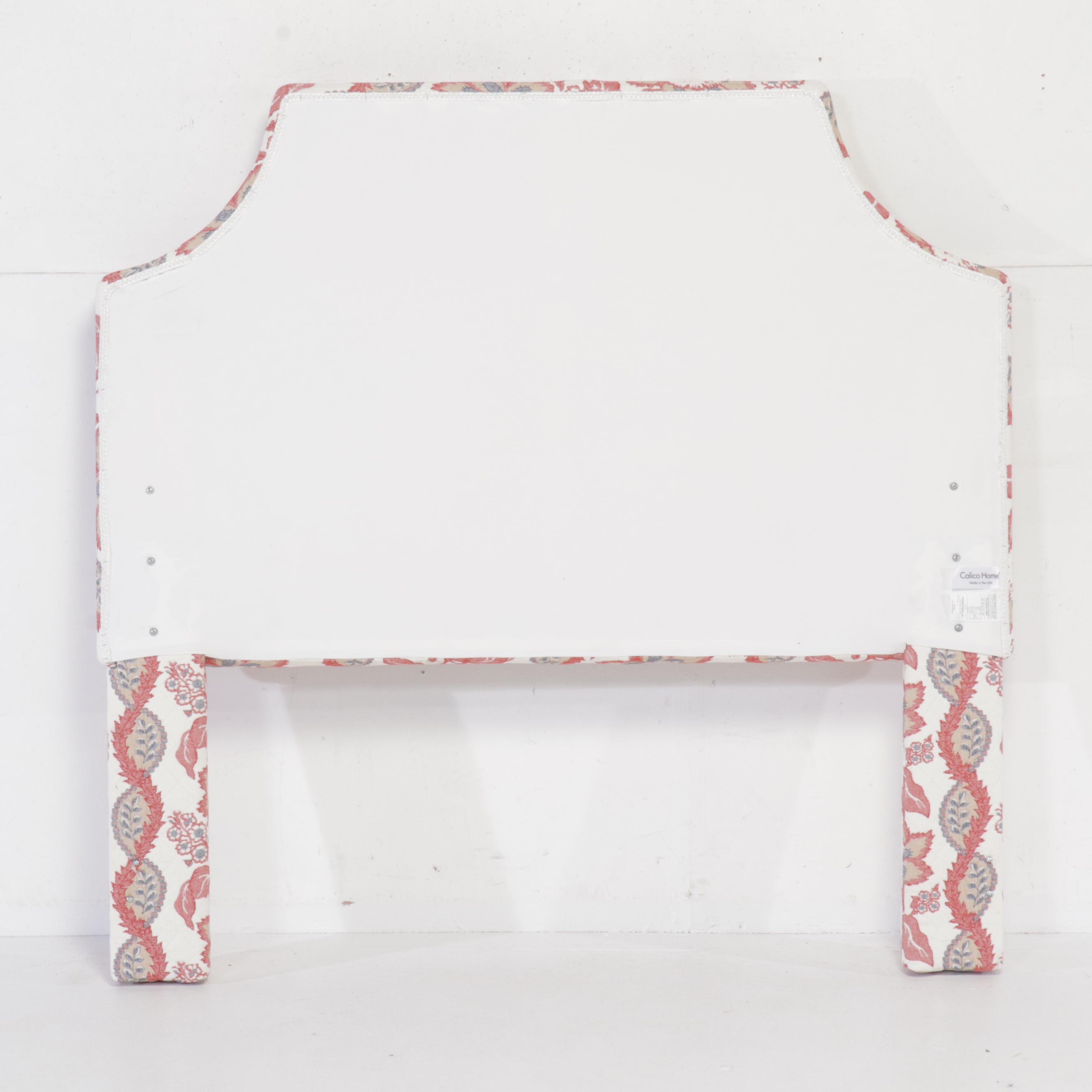 Baroque Brocade Style Upholstered Twin Headboard