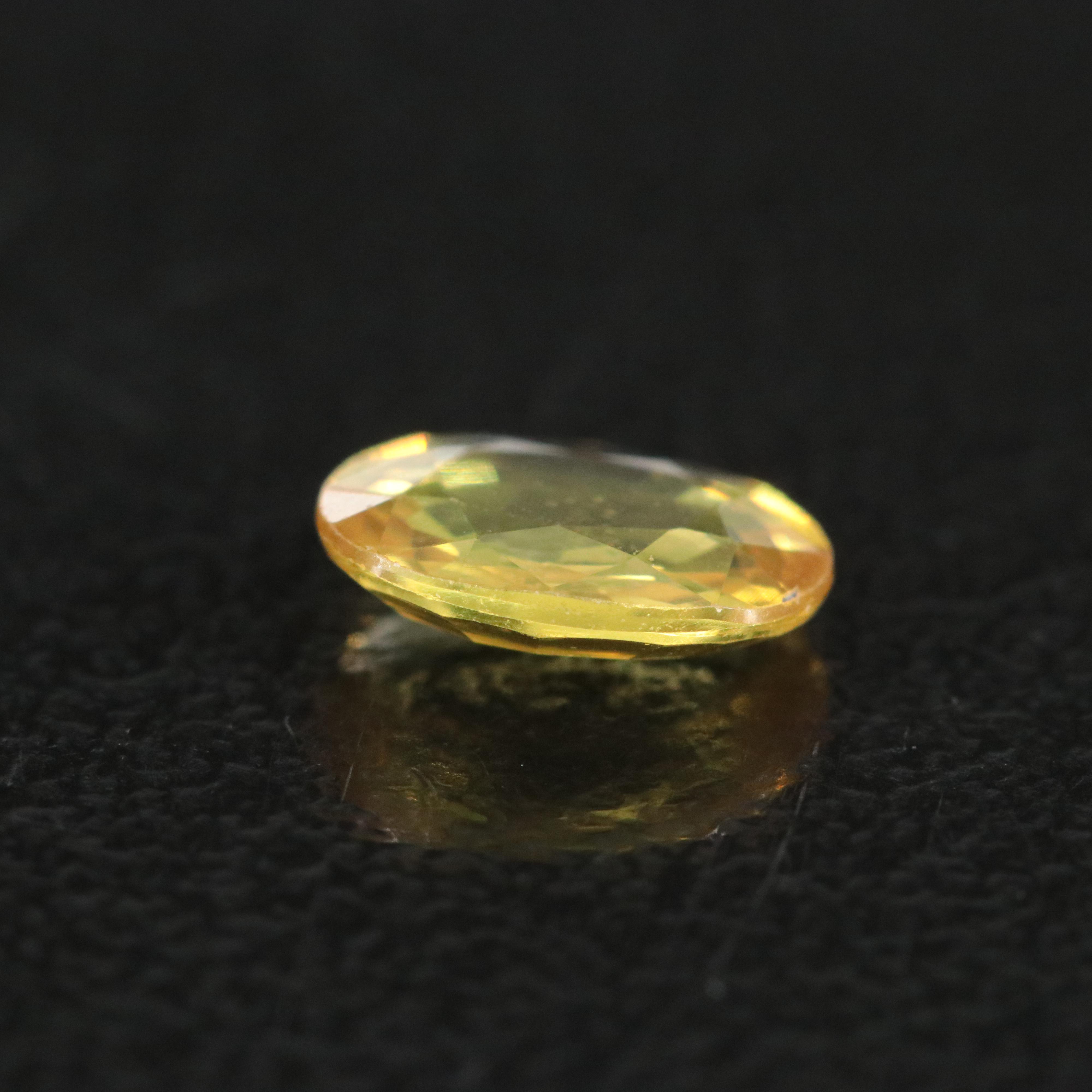 Loose 0.80 CT Yellow Sapphire