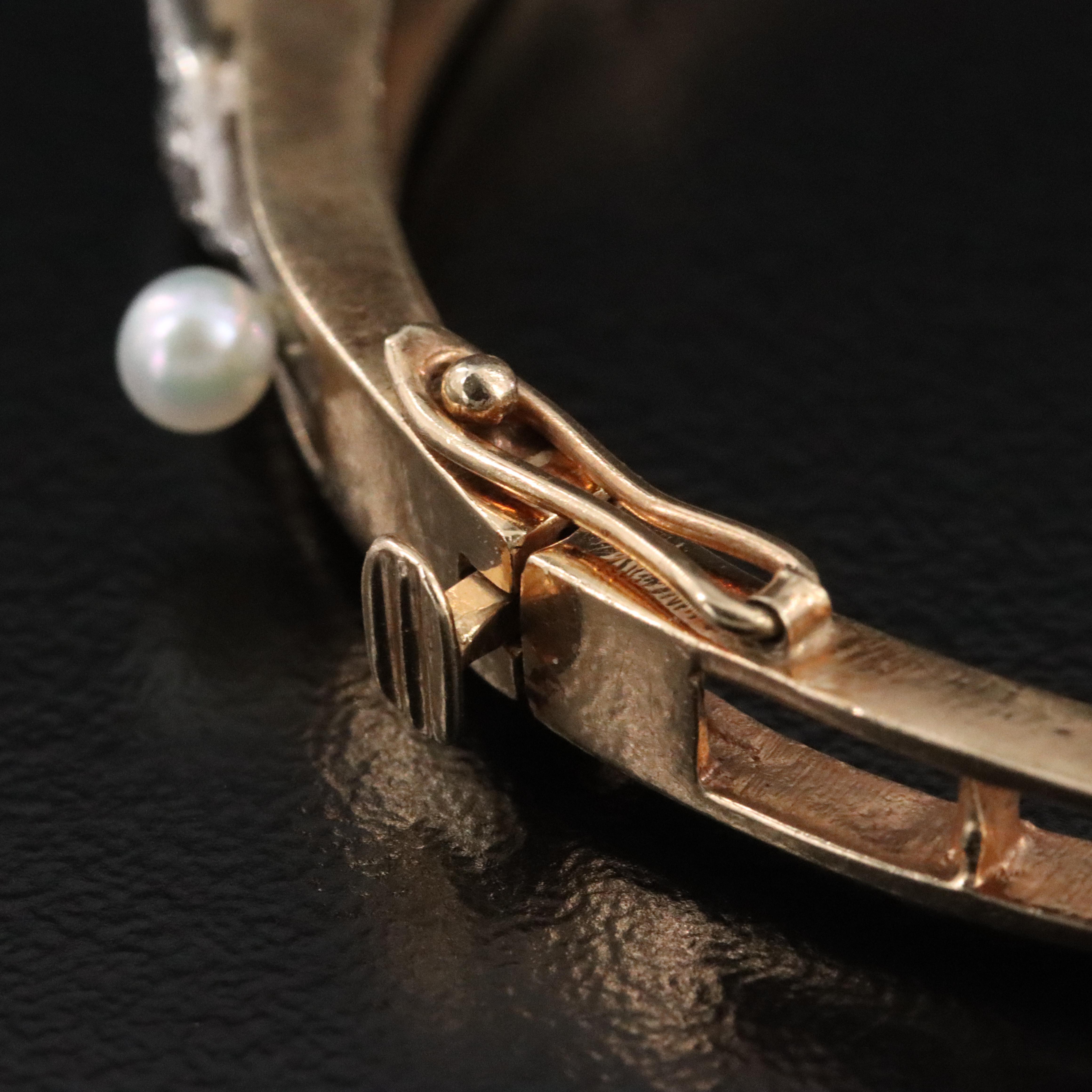 14K Pearl and Diamond Bracelet