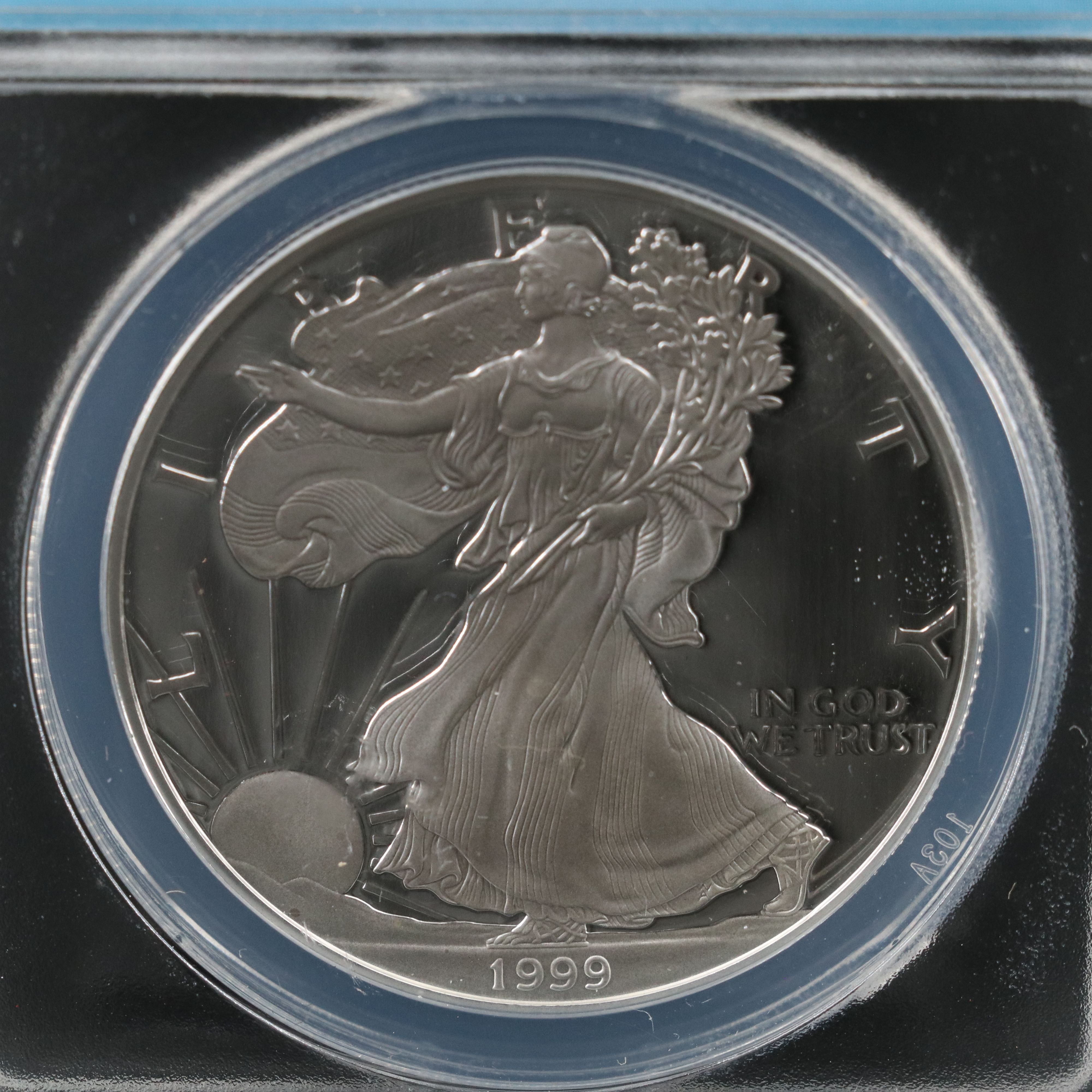 ANACS Graded PR70 DCAM 1999-P $1 U.S. Silver Eagle Proof Coin