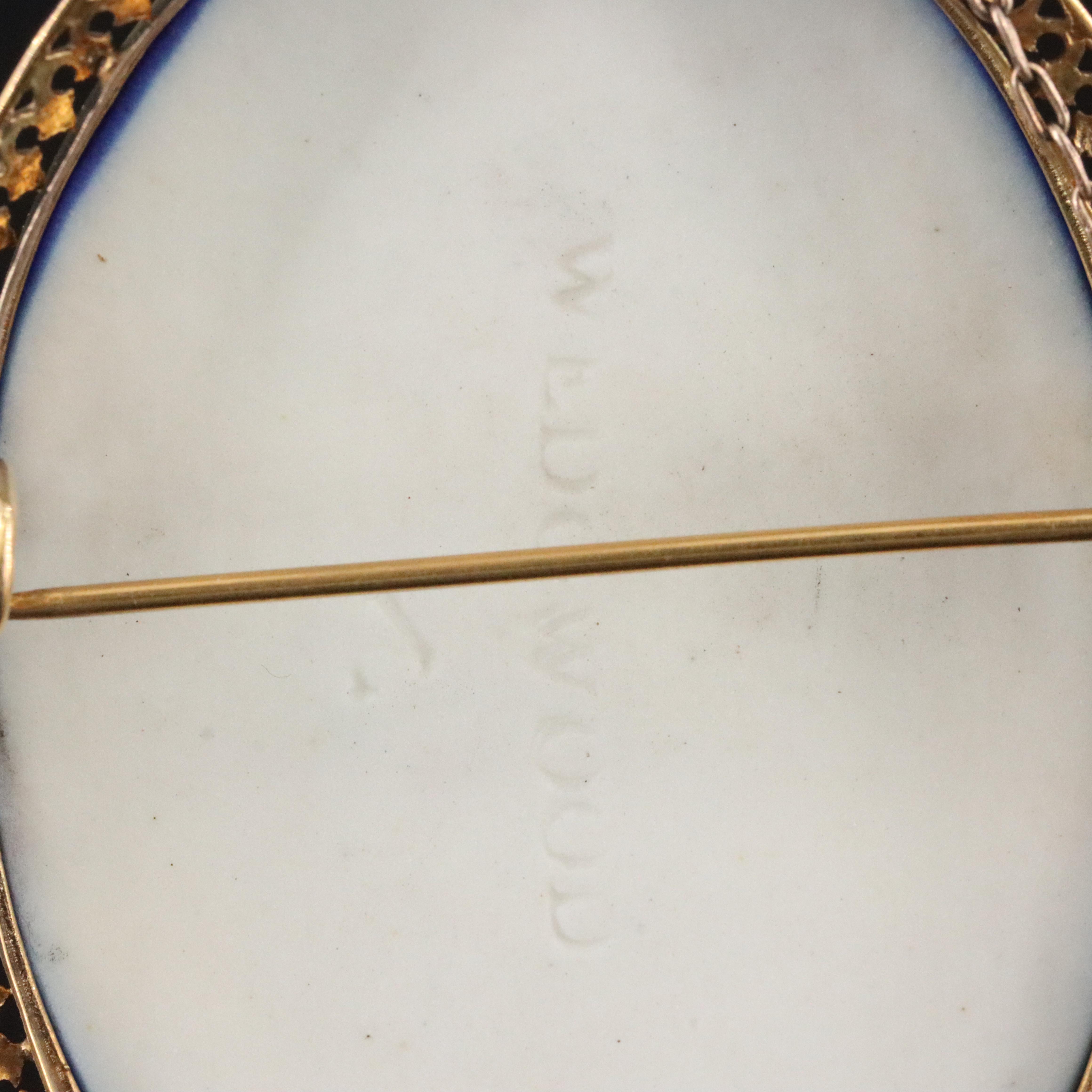 Antique Wedgwood Jasperware Cameo Brooch