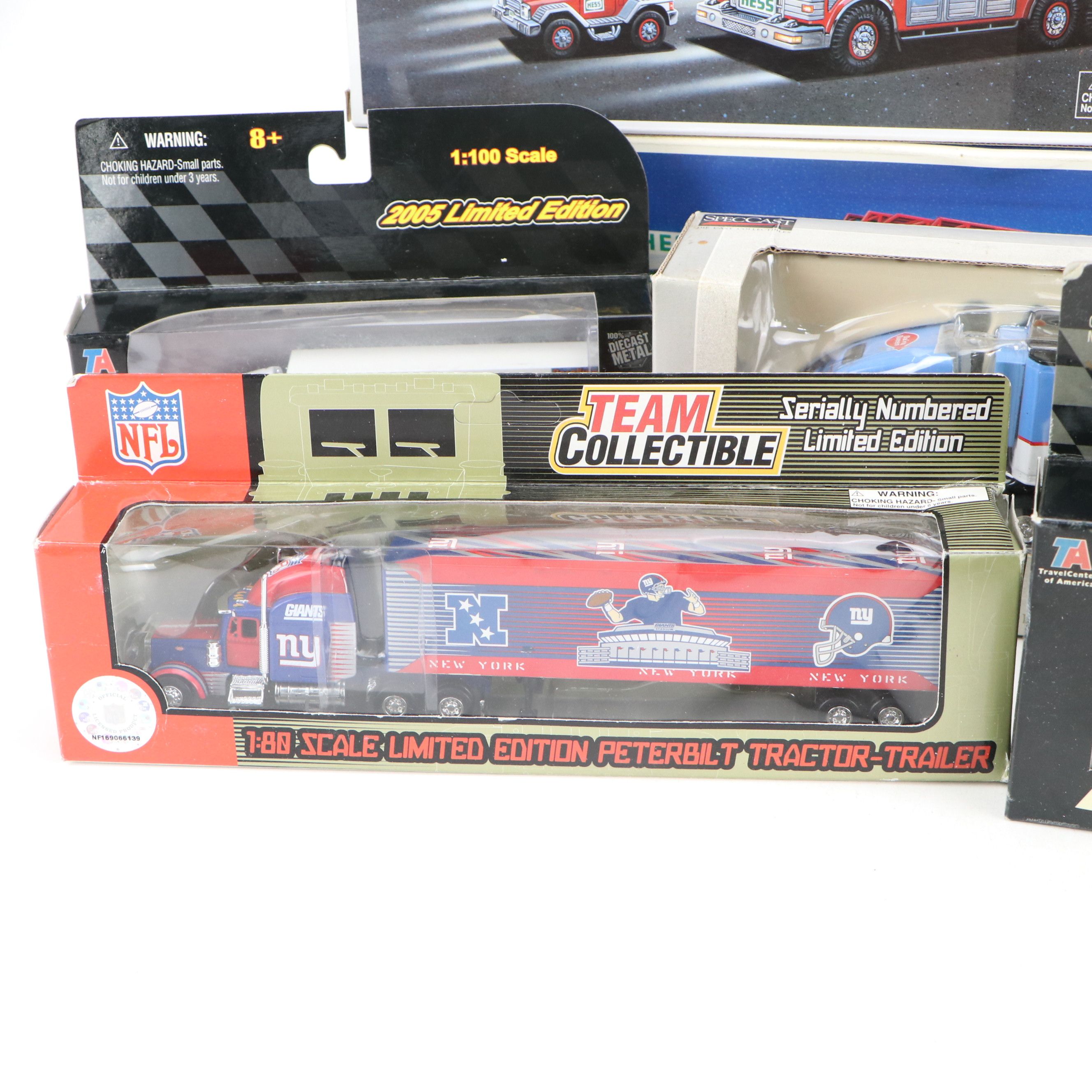 NAPA, Hess, and Other Toy Trucks with Toy Cars, Late 20th-Early 21st Century