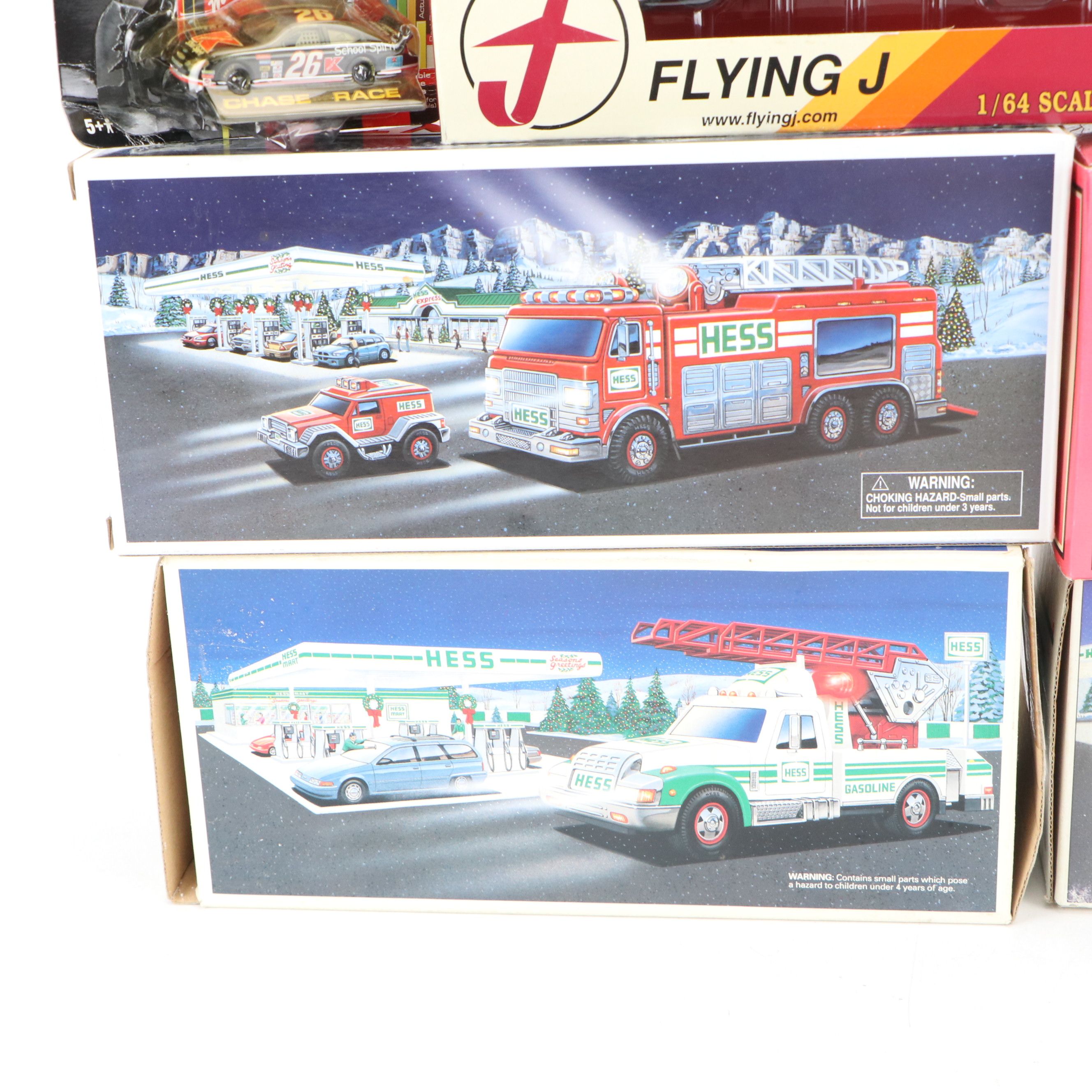 NAPA, Hess, and Other Toy Trucks with Toy Cars, Late 20th-Early 21st Century