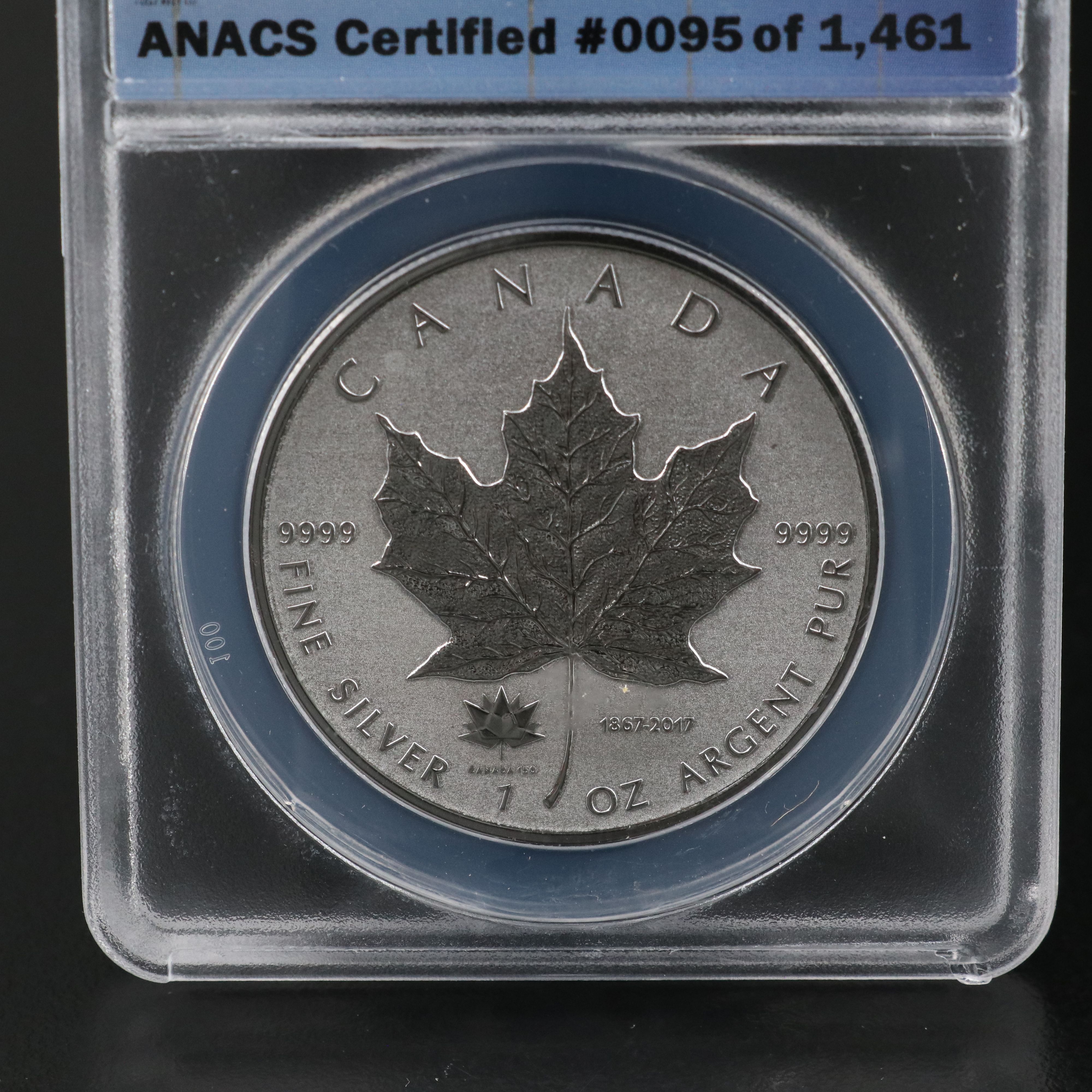 ANACS RP70 DCAM 2017 $5 Canadian Silver Maple Leaf 150th