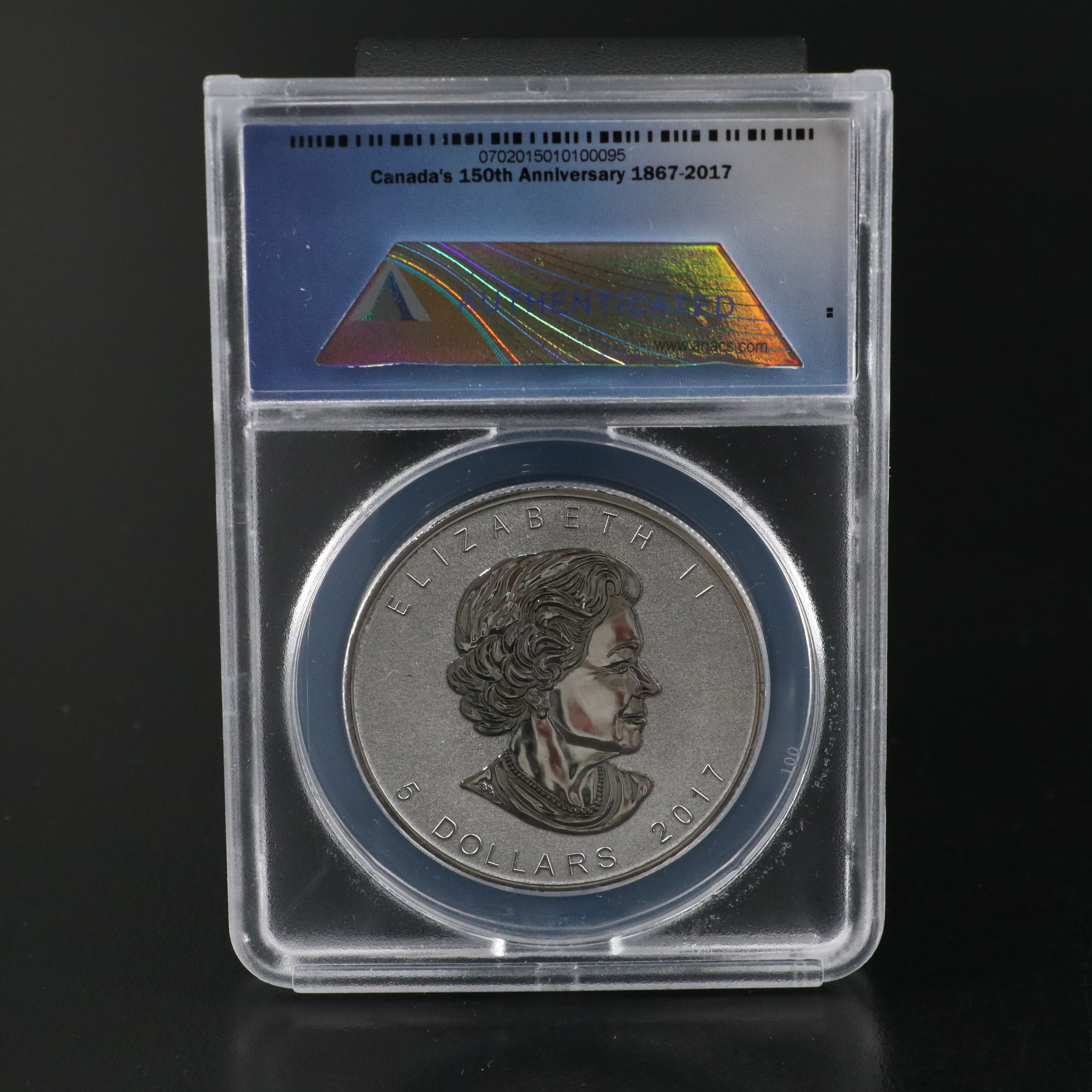 ANACS RP70 DCAM 2017 $5 Canadian Silver Maple Leaf 150th