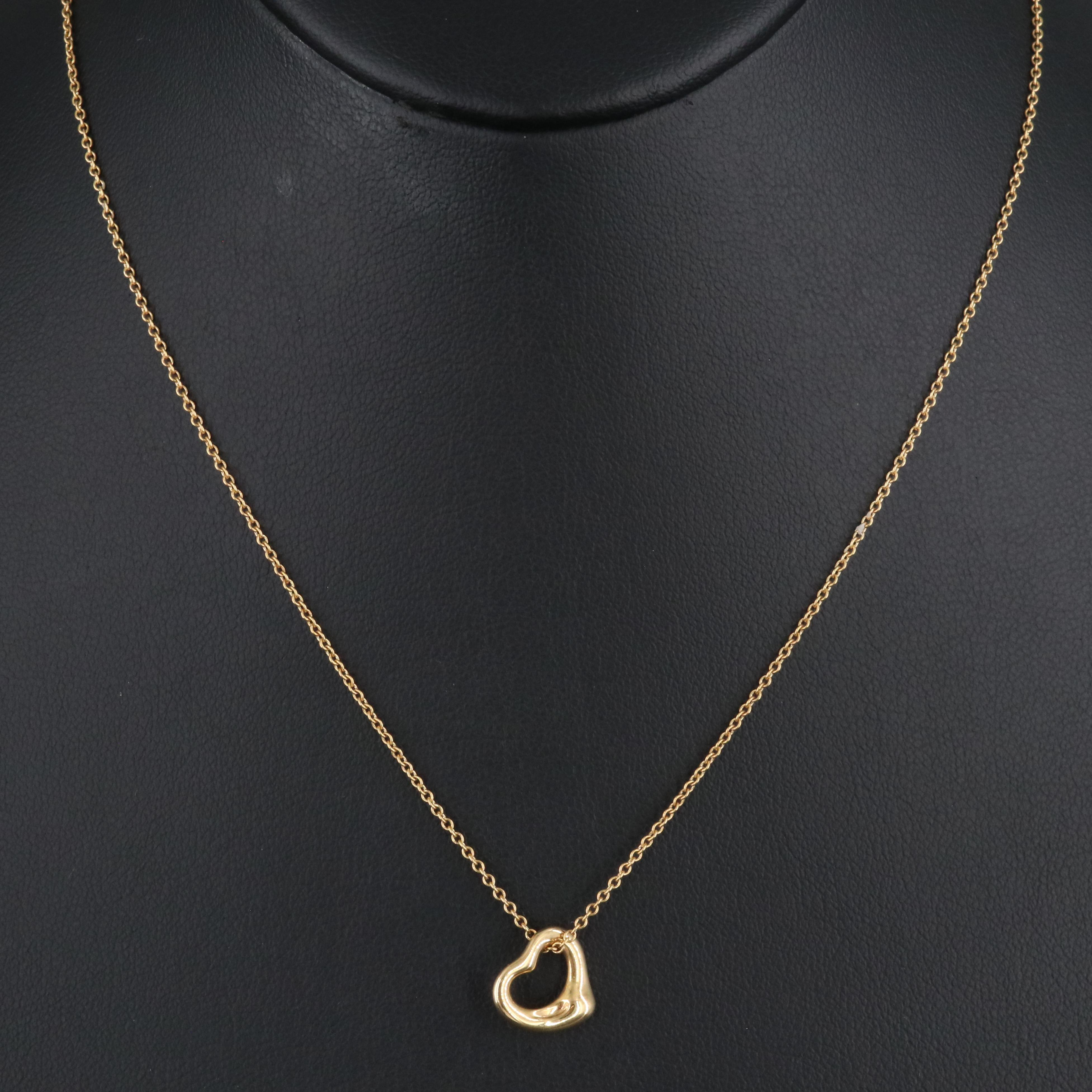 Elsa Peretti for Tiffany & Co. Open Heart 18K Pendant Necklace