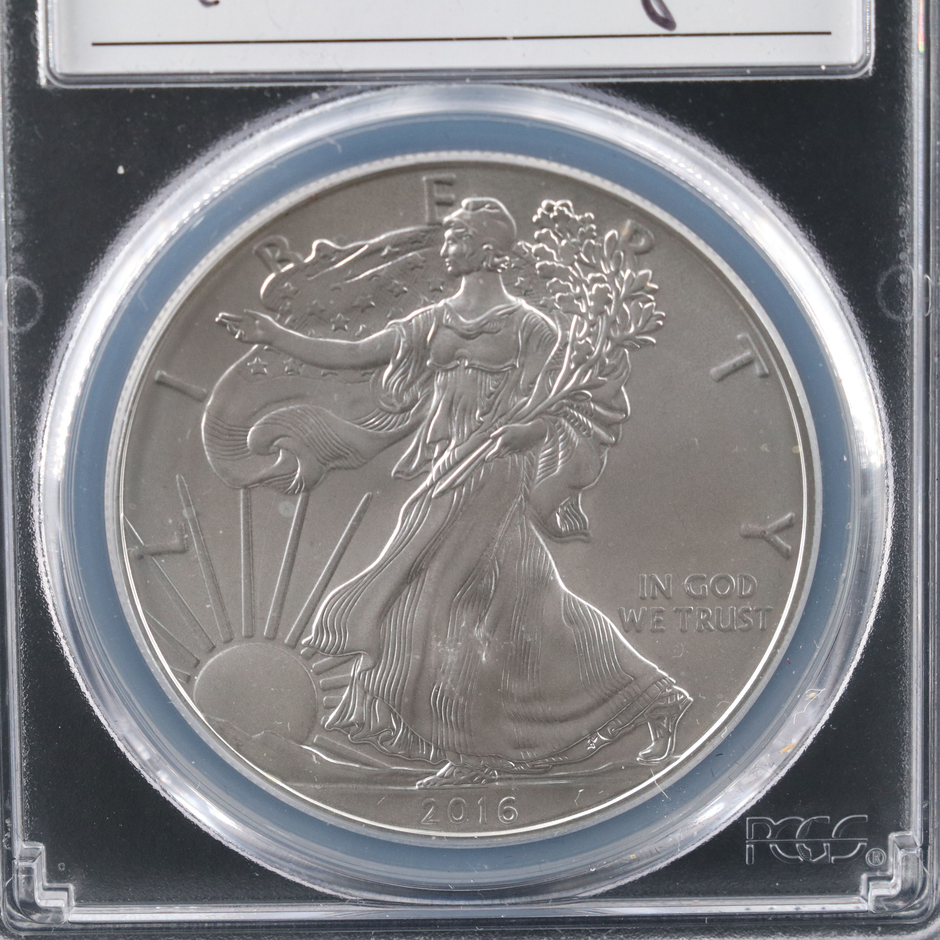 PCGS Graded MS70 2016 $1 American Silver Eagle Signed by Moy