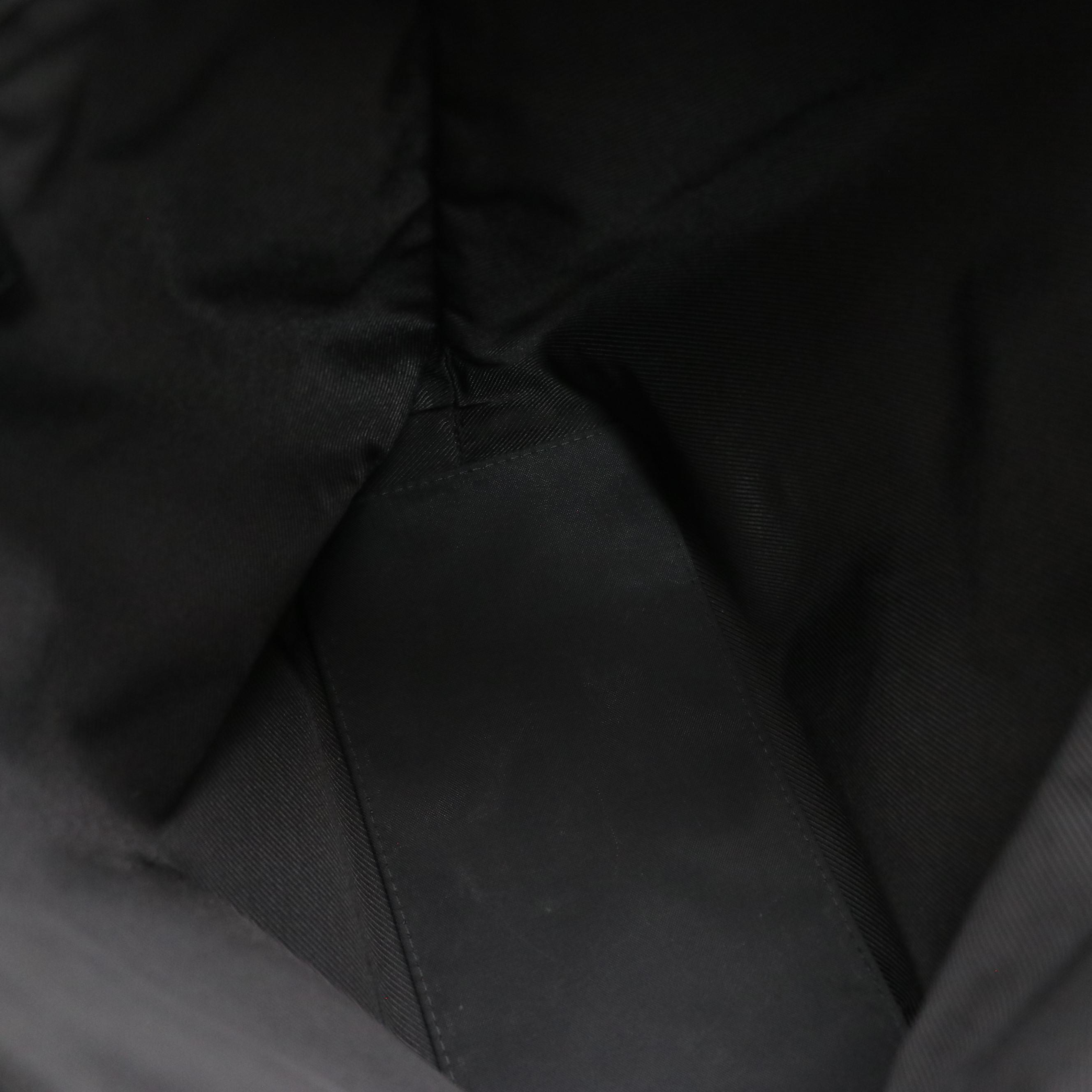 Gucci Vertical Tote in Navy Blue GG Canvas and Leather Trim