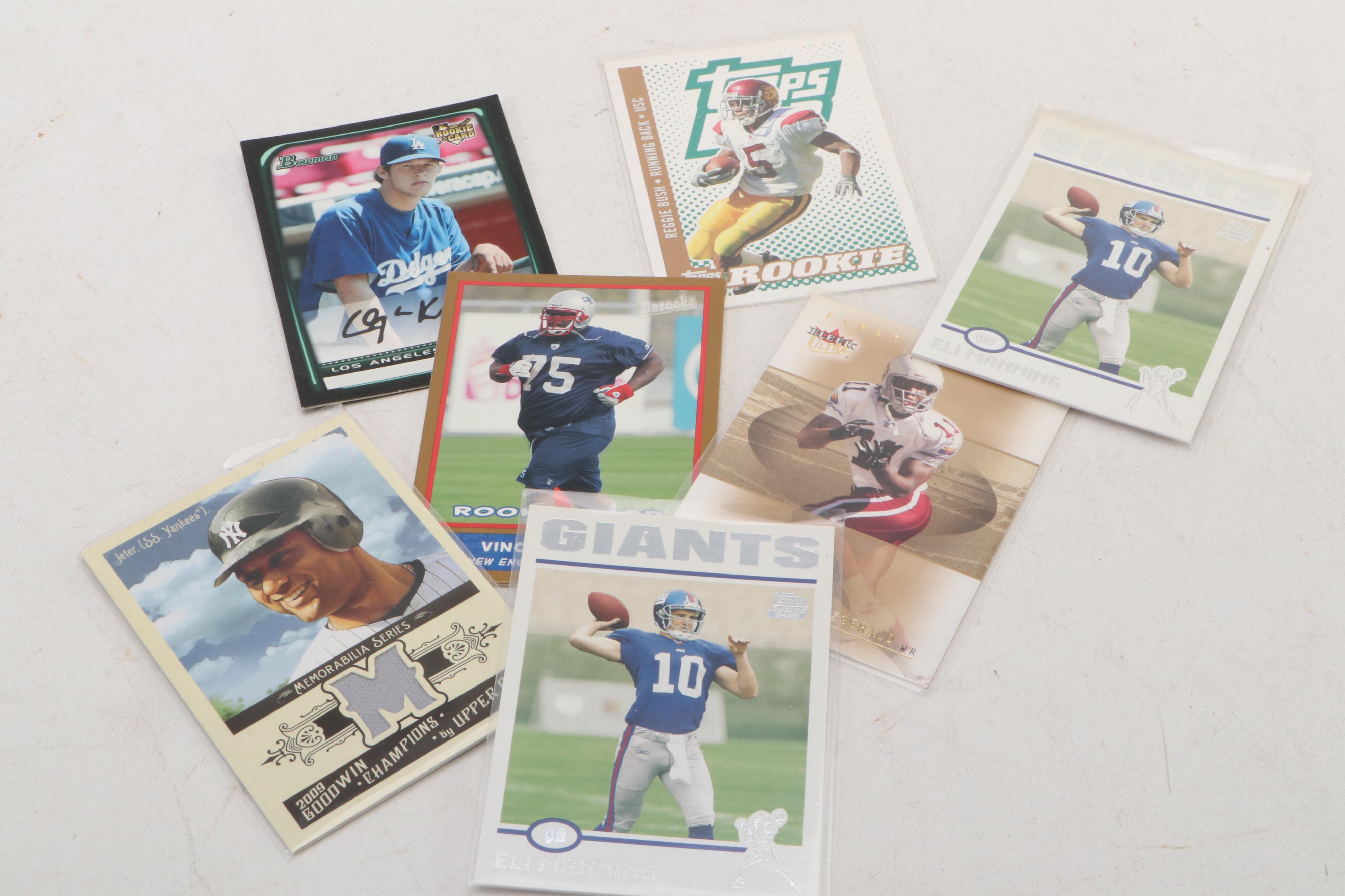 Bowman with Other Sports Cards Featuring Derek Jeter Relic and More