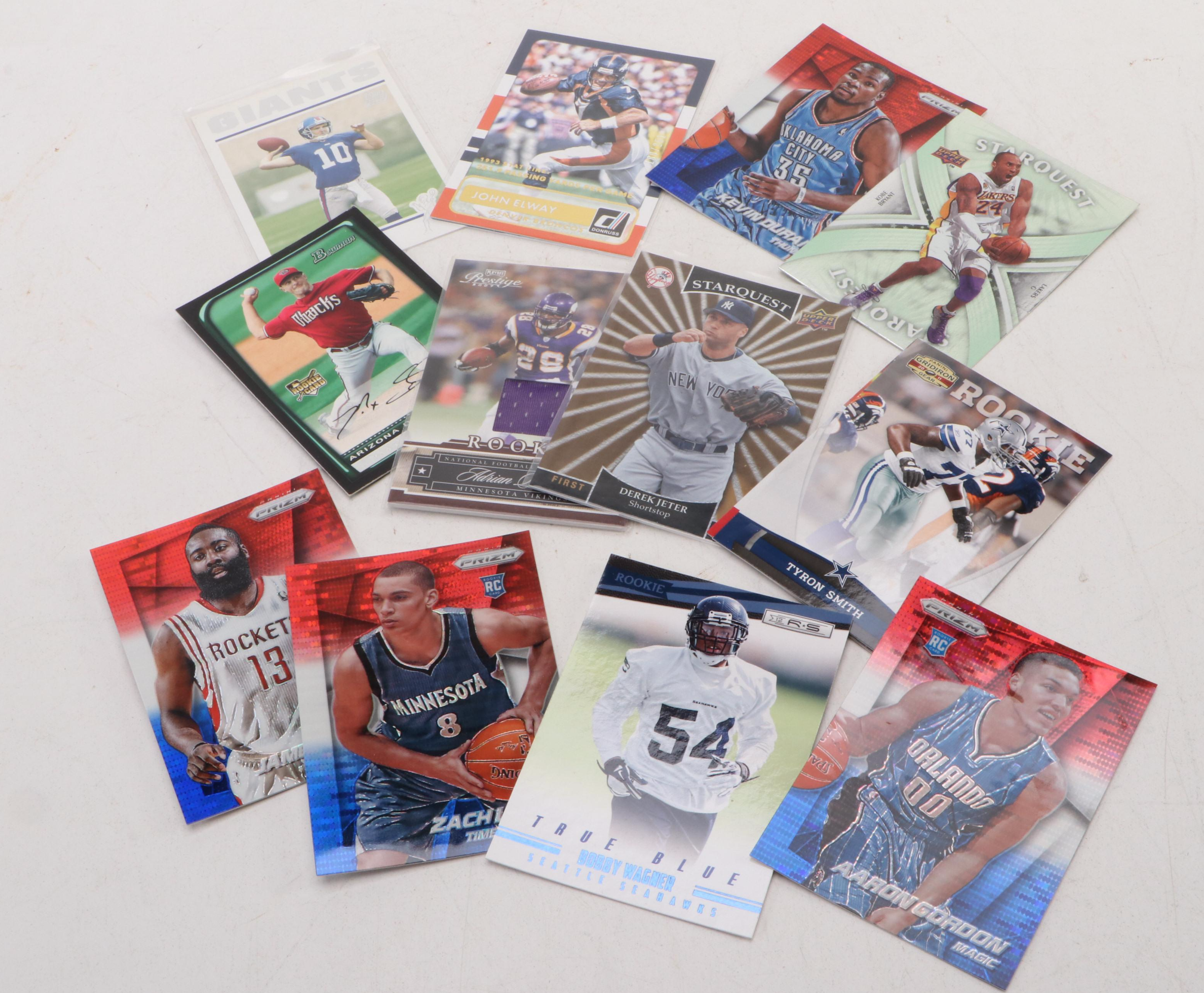Bowman with Other Sports Cards Featuring Derek Jeter Relic and More