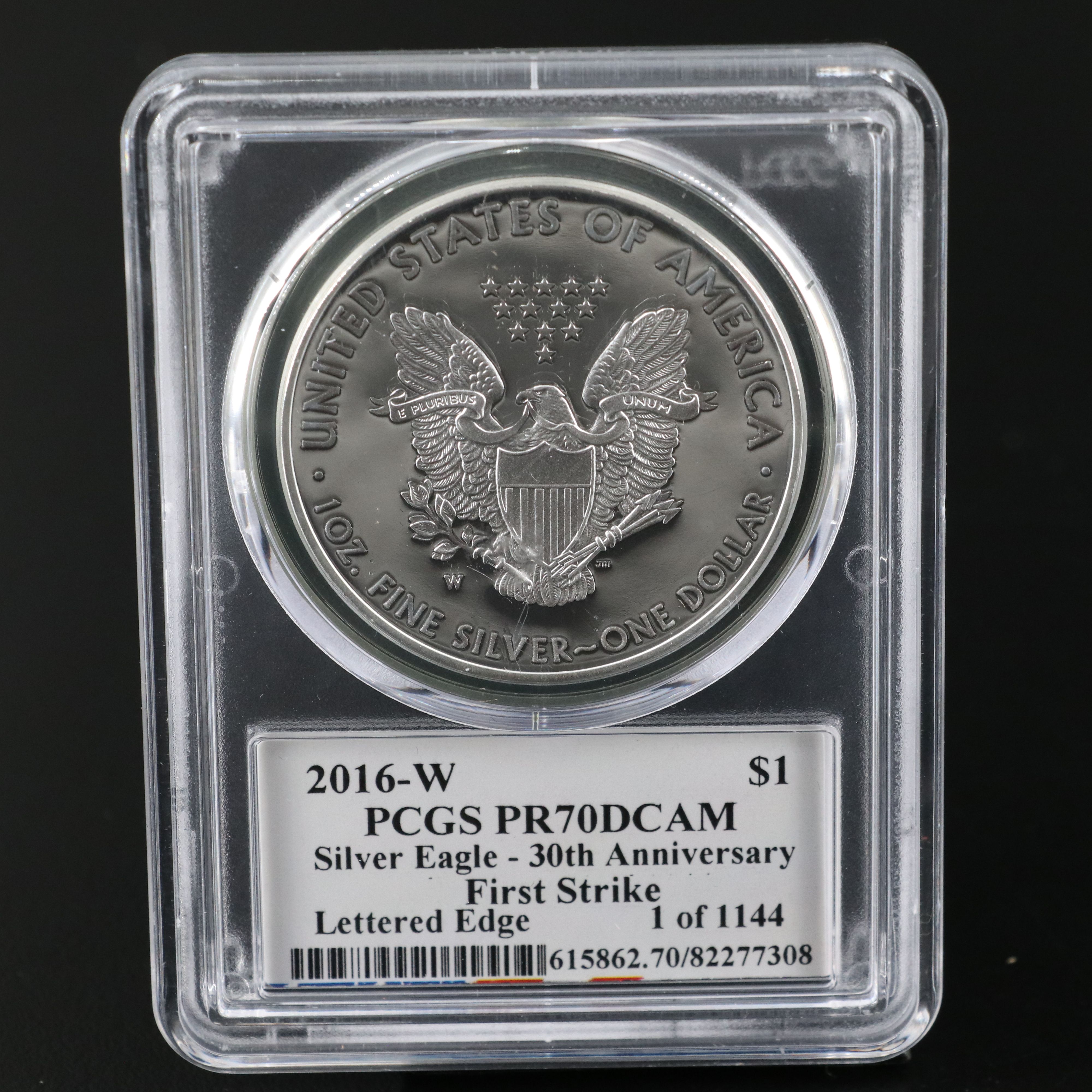 PCGS Graded PR70 DCAM 2016-W $1 Silver Eagle (Moy Signed)