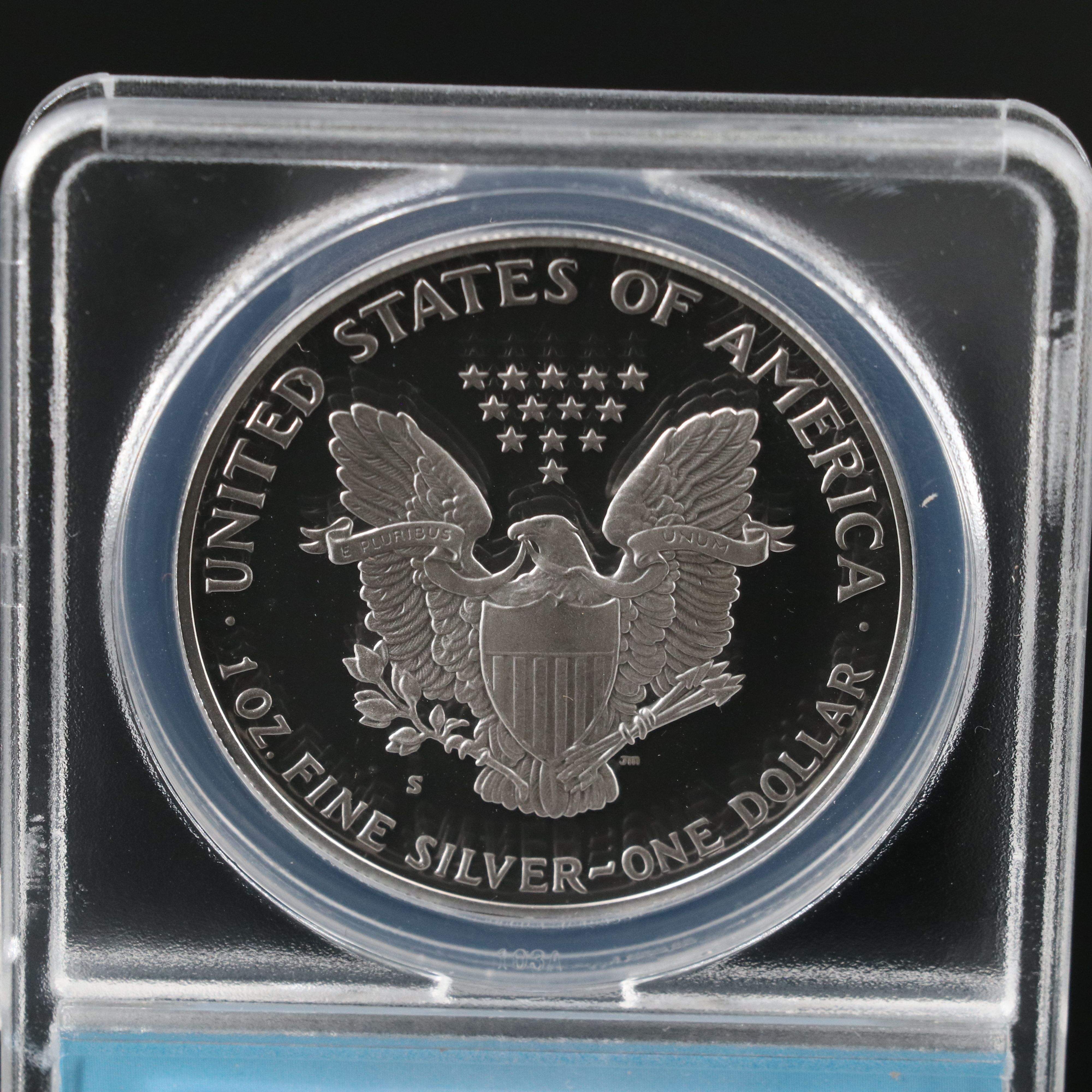ANACS Graded PR70 DCAM 1991-S $1 U.S. Silver Eagle Proof Coin
