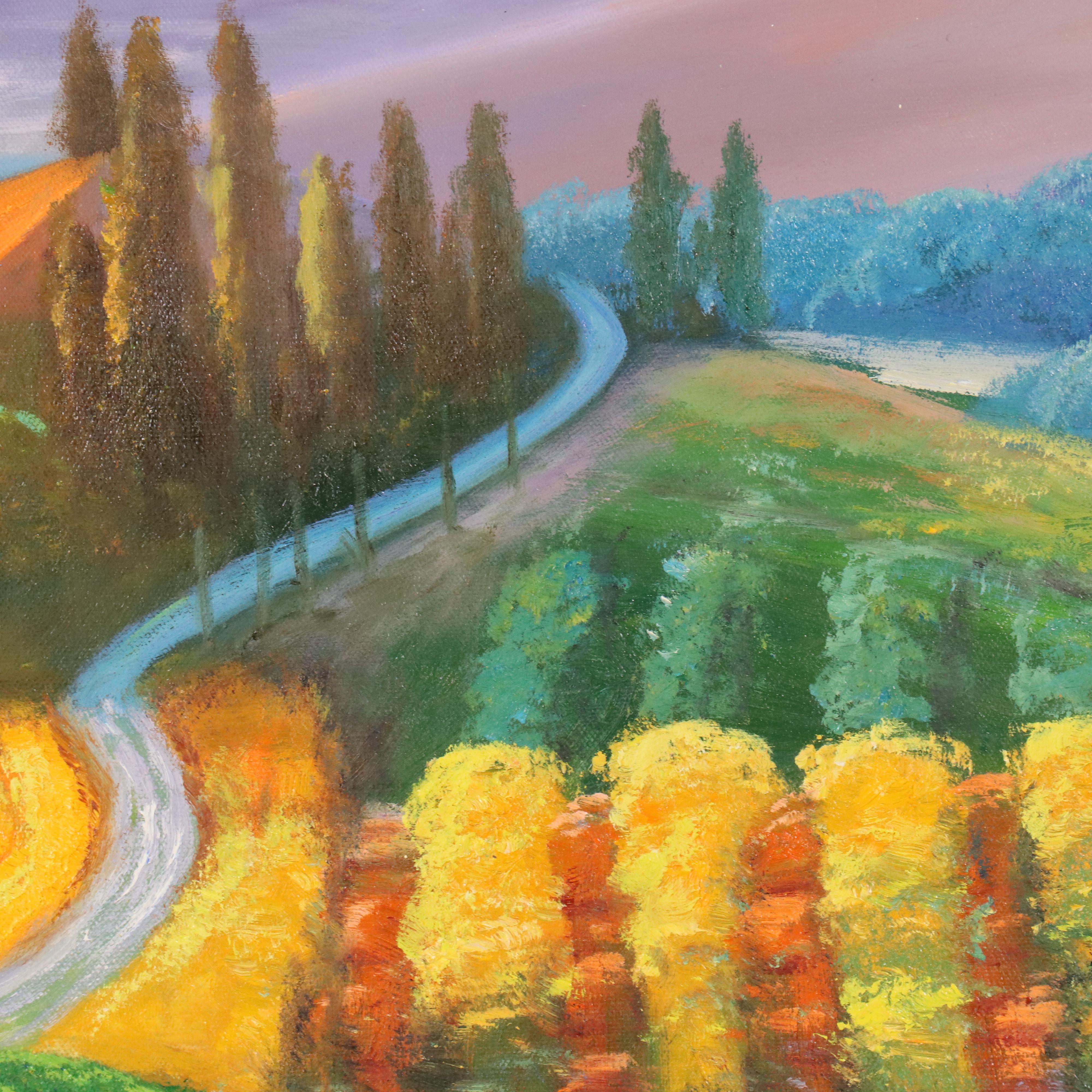 Xie Landscape Oil Painting, 21st Century