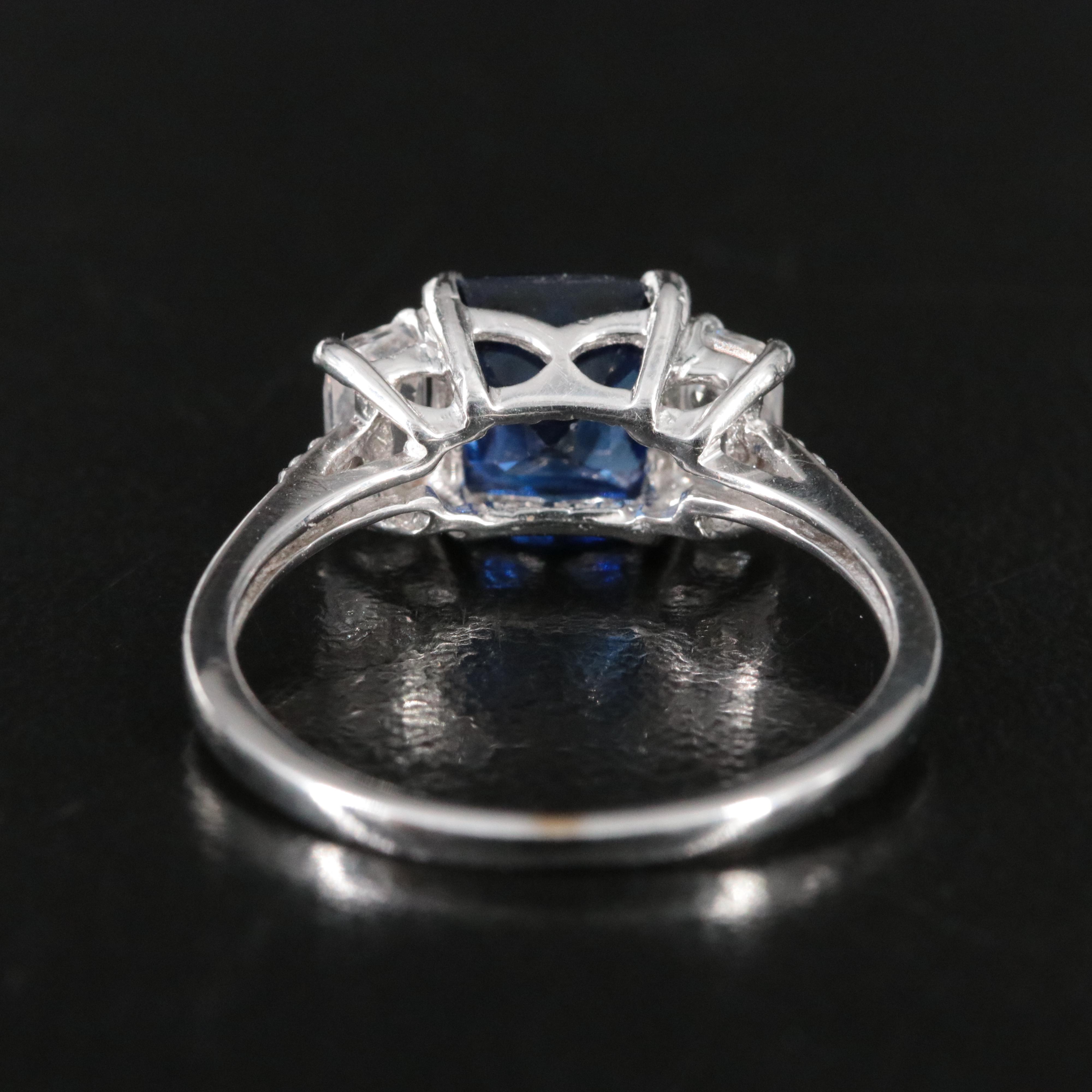 10K Blue and White Sapphire Ring