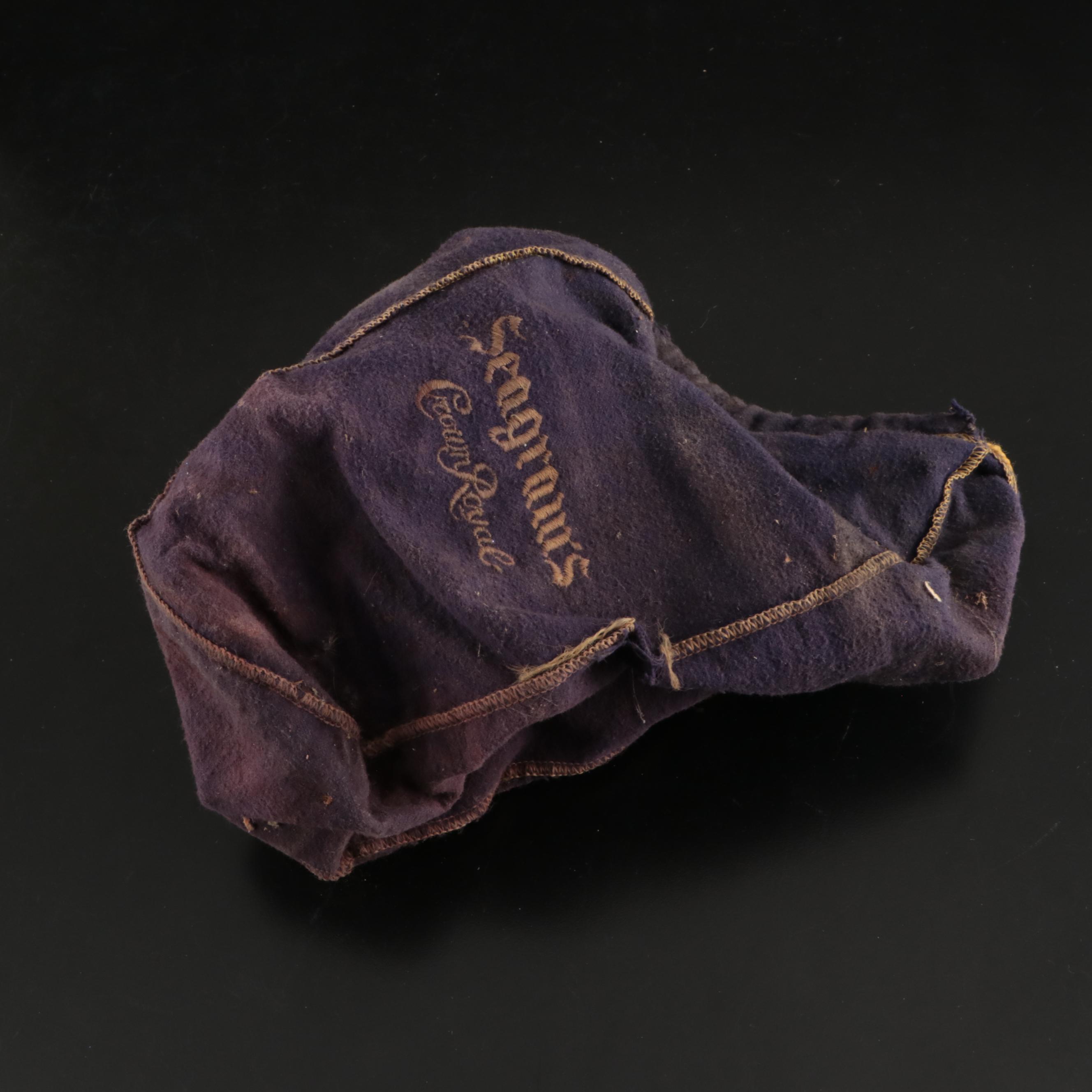 Old Grand-Dad, Seagram's Crown Royal and Other Glass Whiskey Bottles