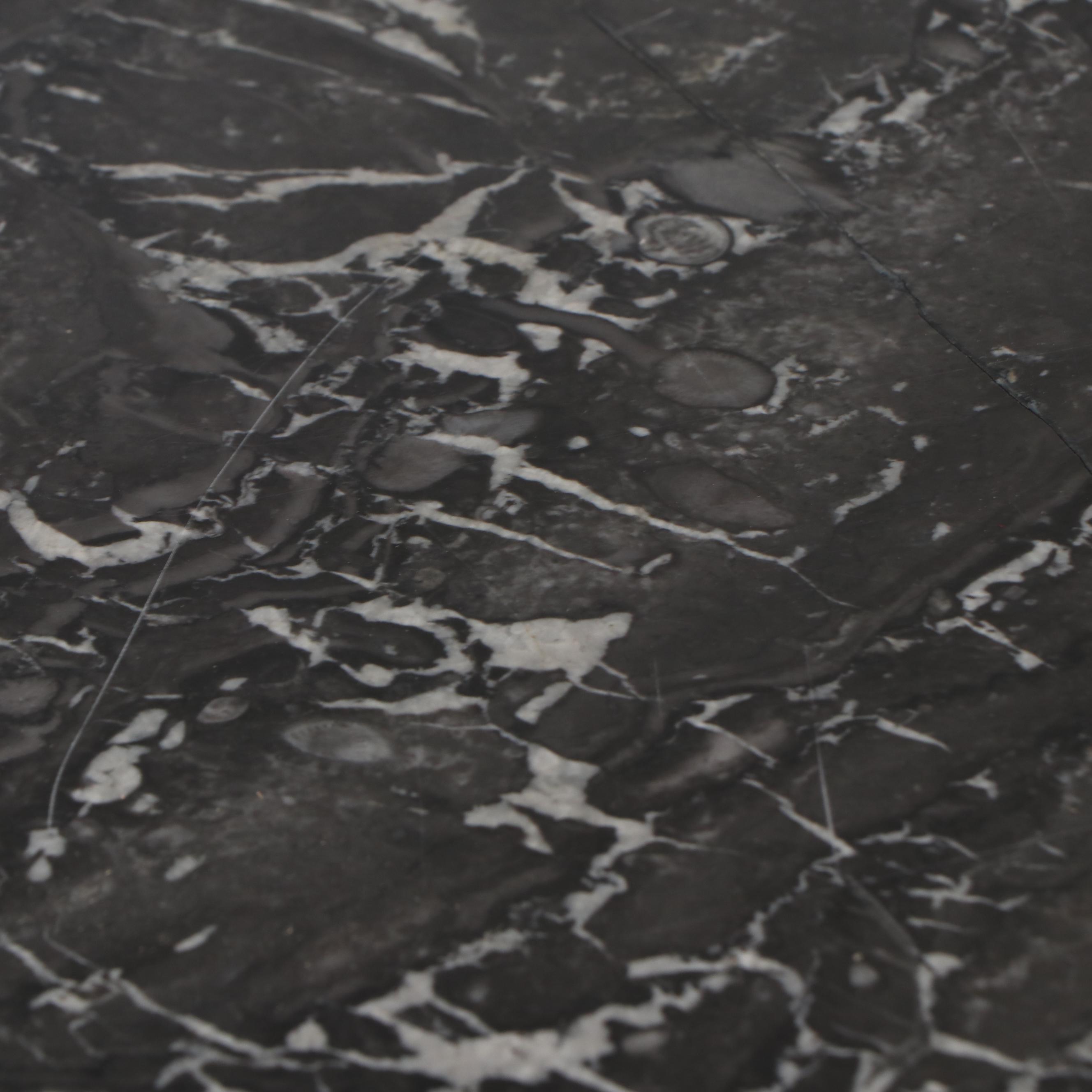 Victorian Style Carved Wood Marble Top Hall Table