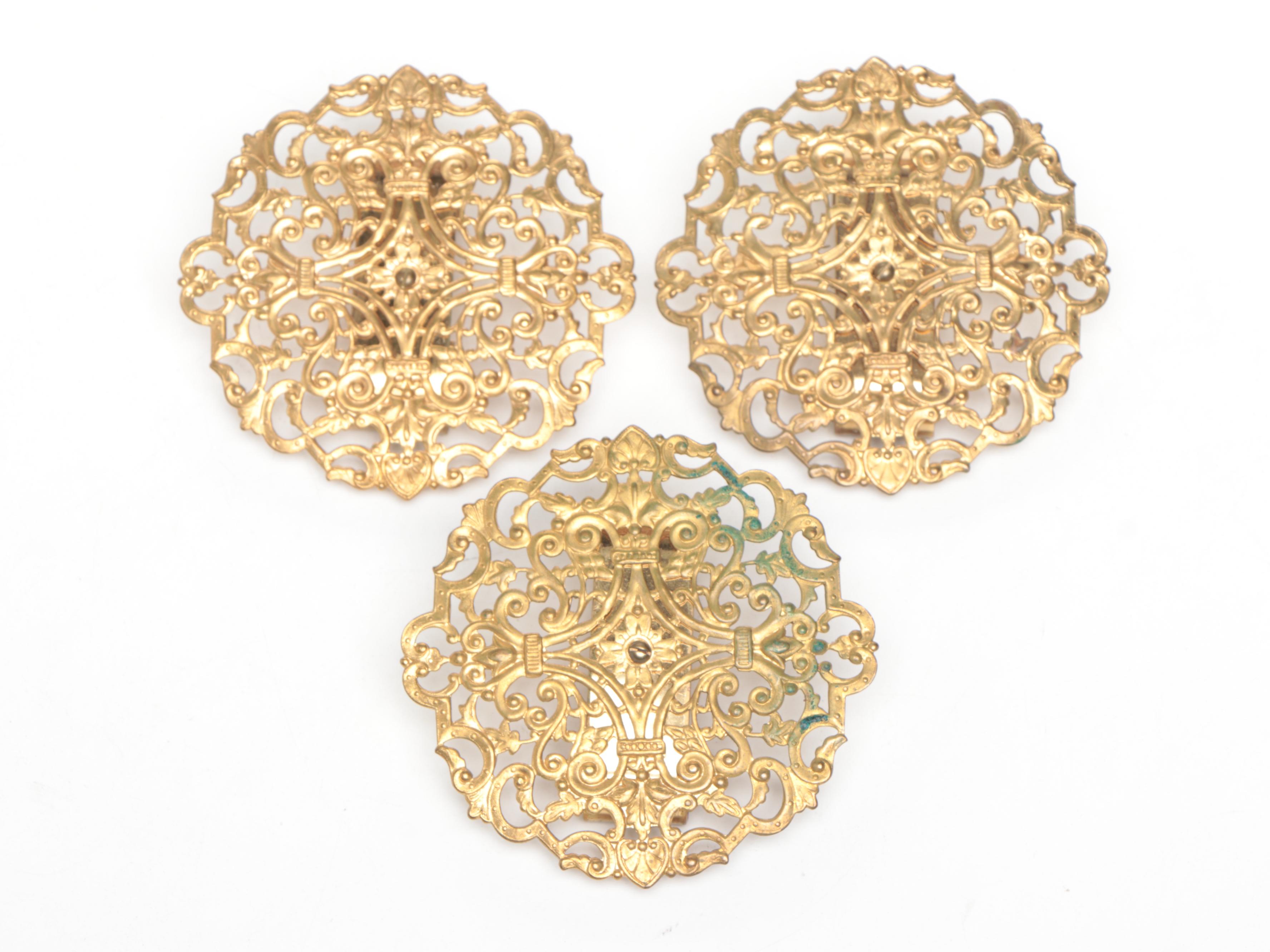 Victorian Style Pierced Metal Bowls and Other Decorative Accents